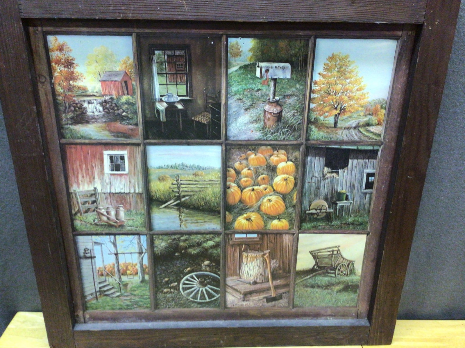 Decorative Multi-Panel Wall Artwork with Rustic Fall Scenes (1 of 3)