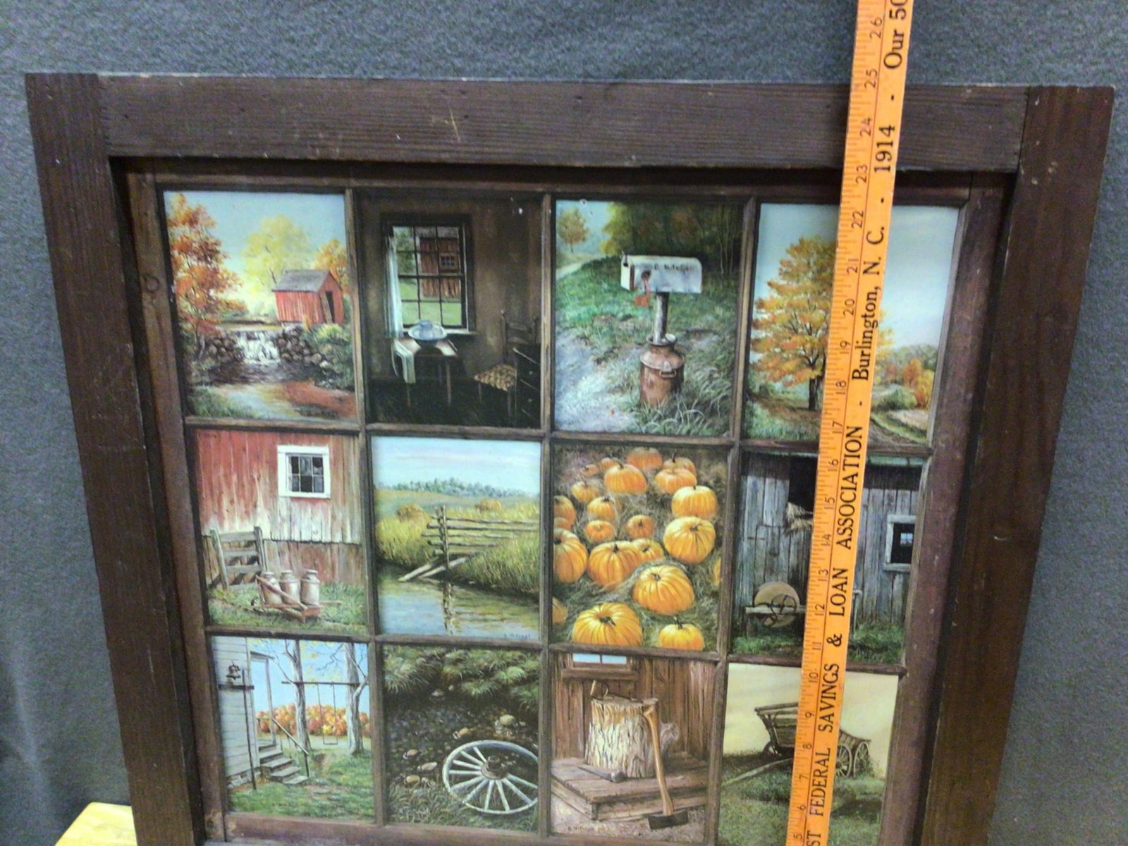 Decorative Multi-Panel Wall Artwork with Rustic Fall Scenes - 2