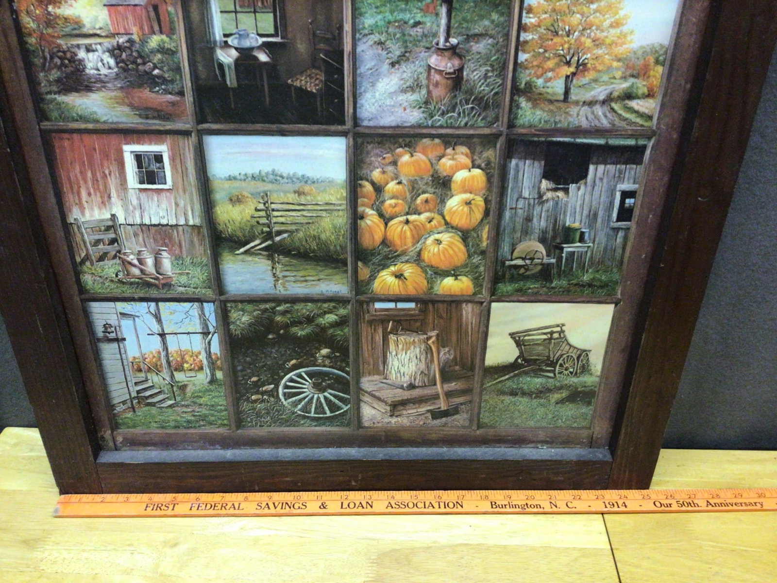 Decorative Multi-Panel Wall Artwork with Rustic Fall Scenes - 3