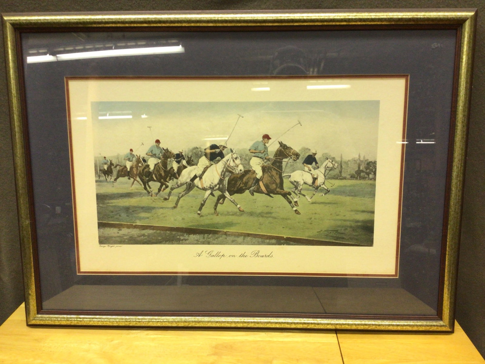 Framed Print 'A Gallop on the Boards' Polo Scene (1 of 4)