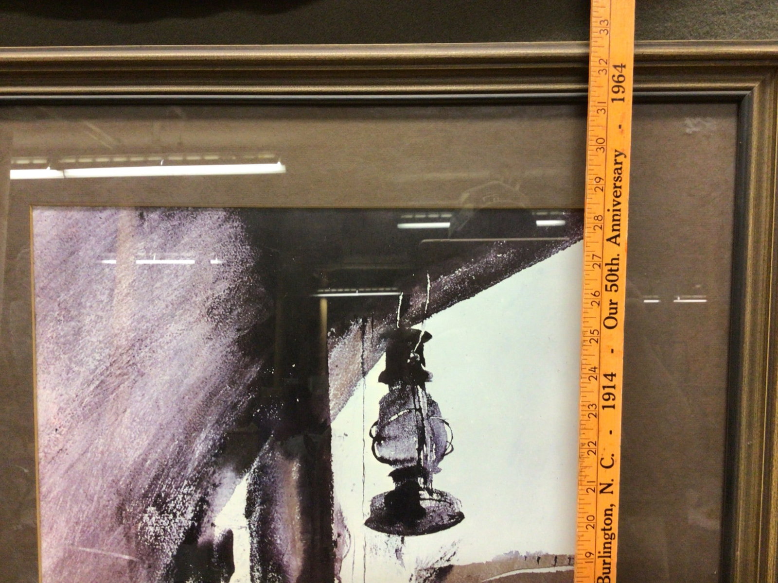 Framed Abstract Artwork With Lantern Theme - 3