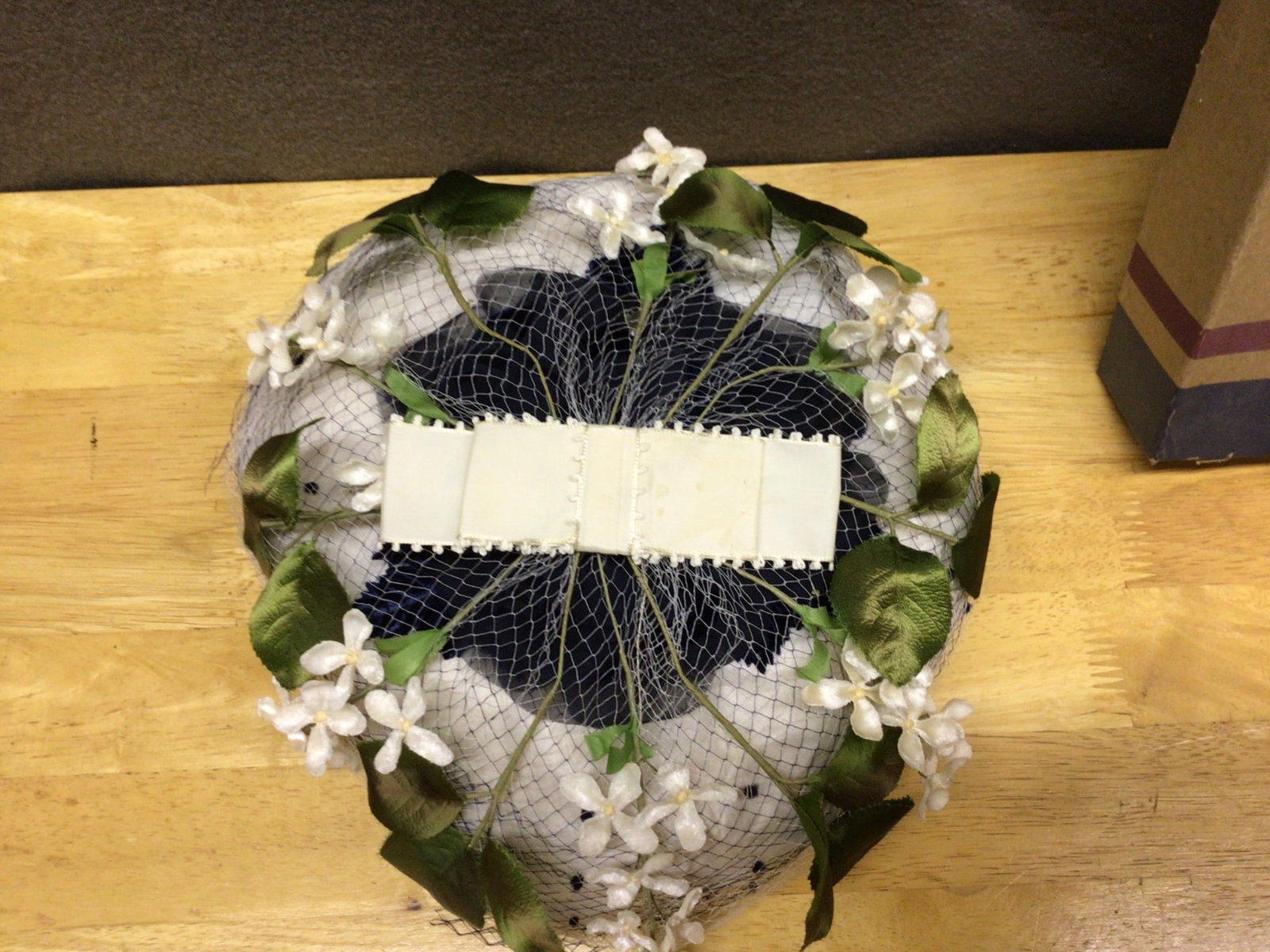 Meyer's Box with Decorative Floral Hat and Netting - 3