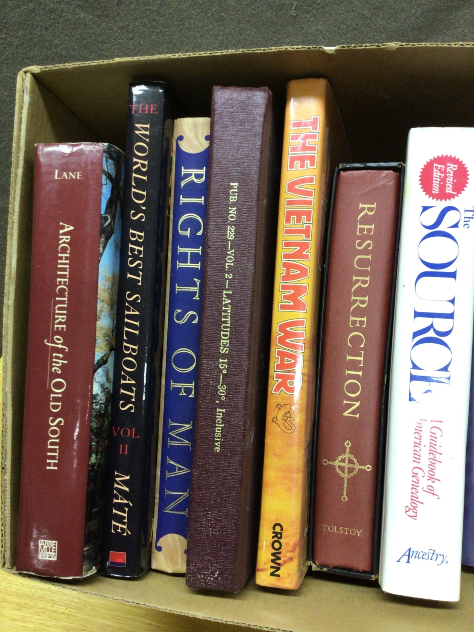 Box Lot of 10 Assorted Hardcover Books on History, Literature, and Genealogy - 2