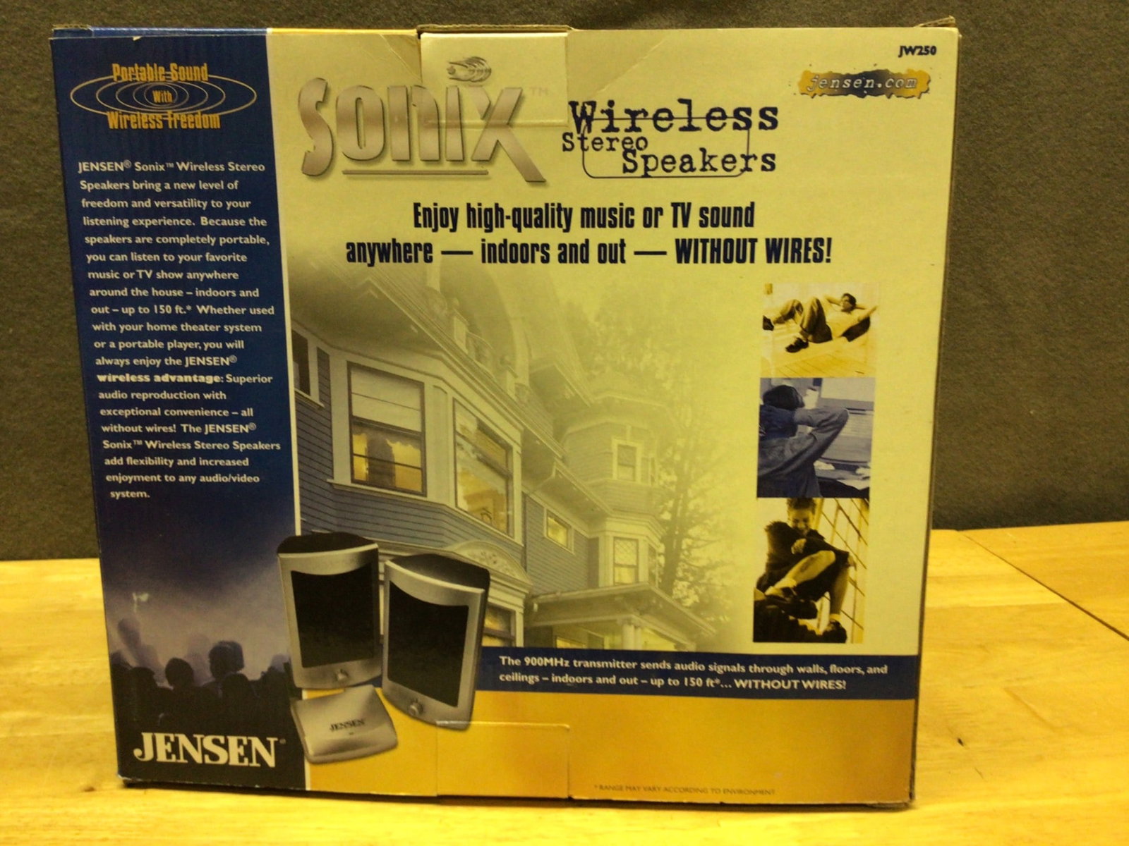 Jensen JWS50 Wireless Stereo Speakers with Transmitter and Adapter - 3