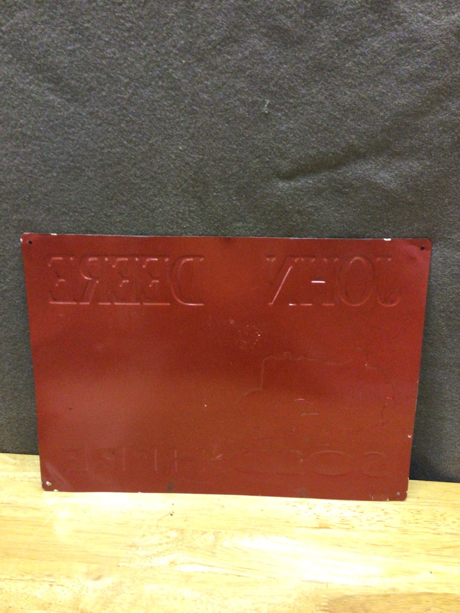 John Deere 'Sold Here' Metal Advertising Sign, Not Double Sided - 2