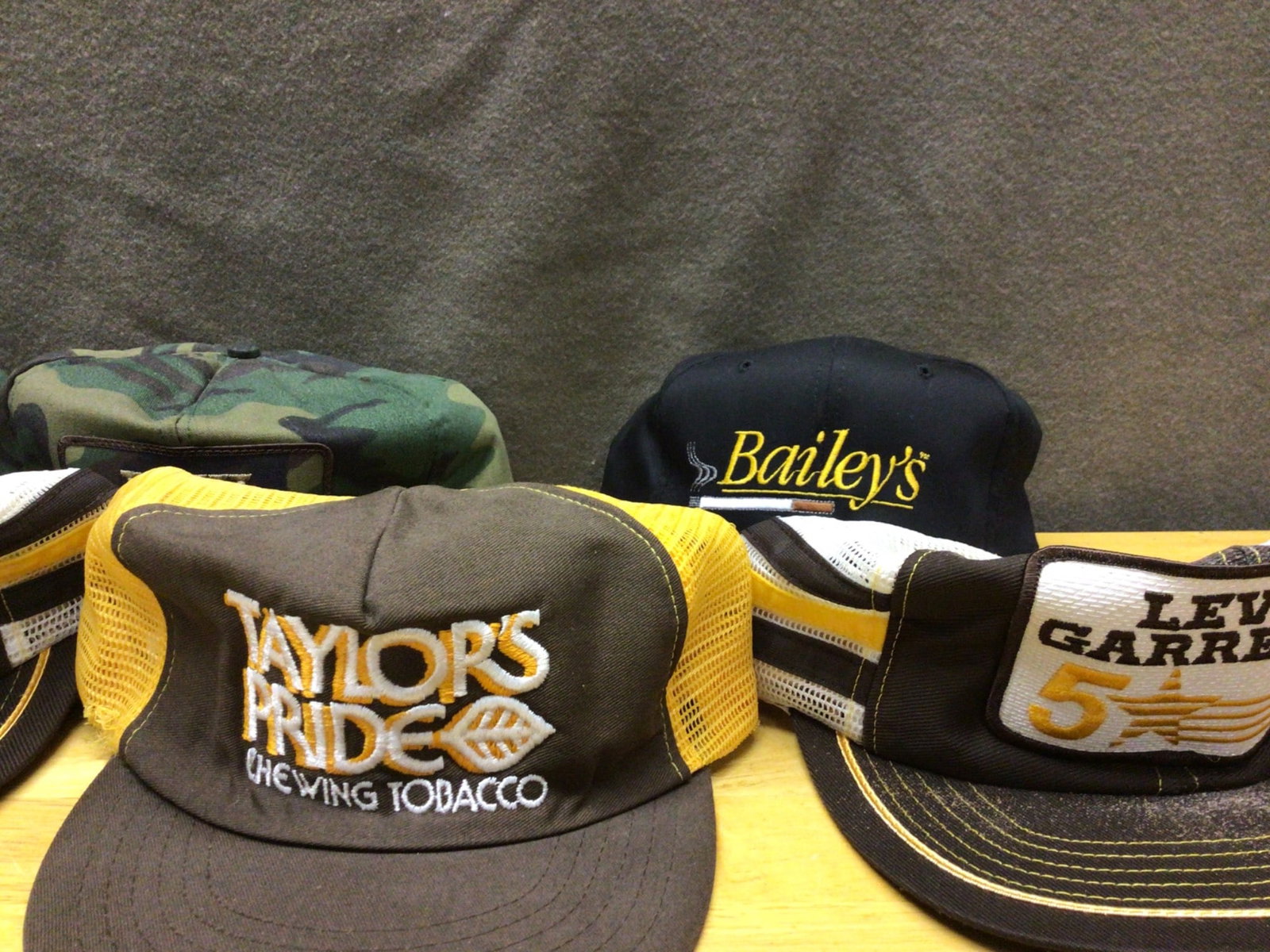 Branded Hats: Levi Garrett, Taylor's Pride, Bailey's - 3