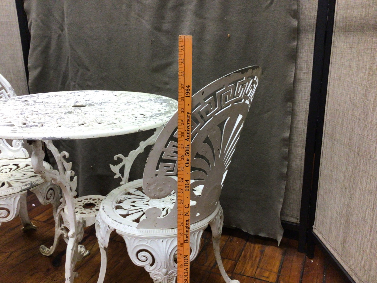 Cast aluminum Patio Set with Round Table and Two Chairs - 5