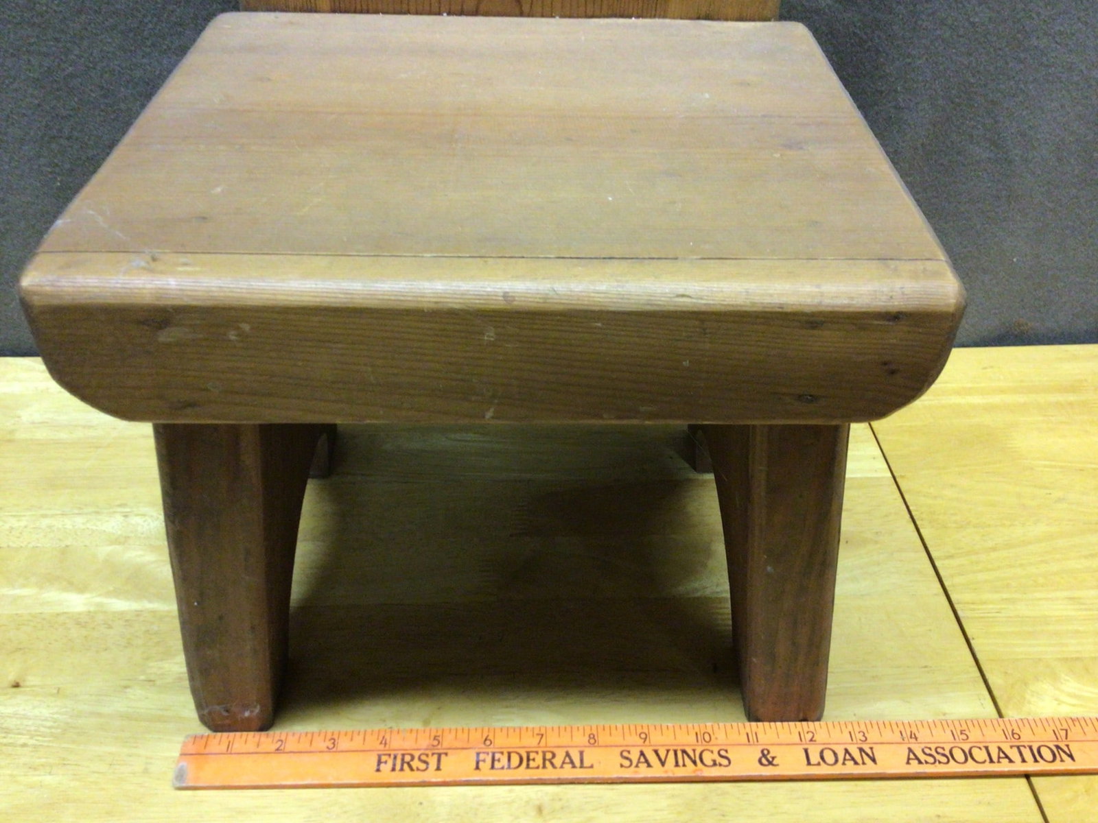 Handcrafted Wooden Stool with Backrest, 38 Inches Tall and 12 Inches Wide - 5