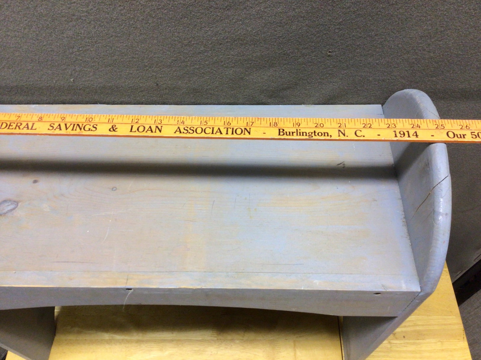Handcrafted Wooden Bench With Blue Finish - 5