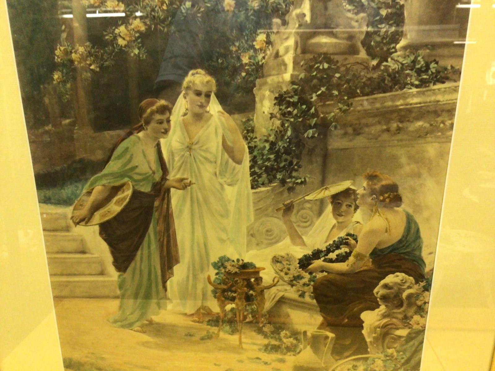 Framed Artwork by H. Schram Dated 1923 with Glass Covering - 3