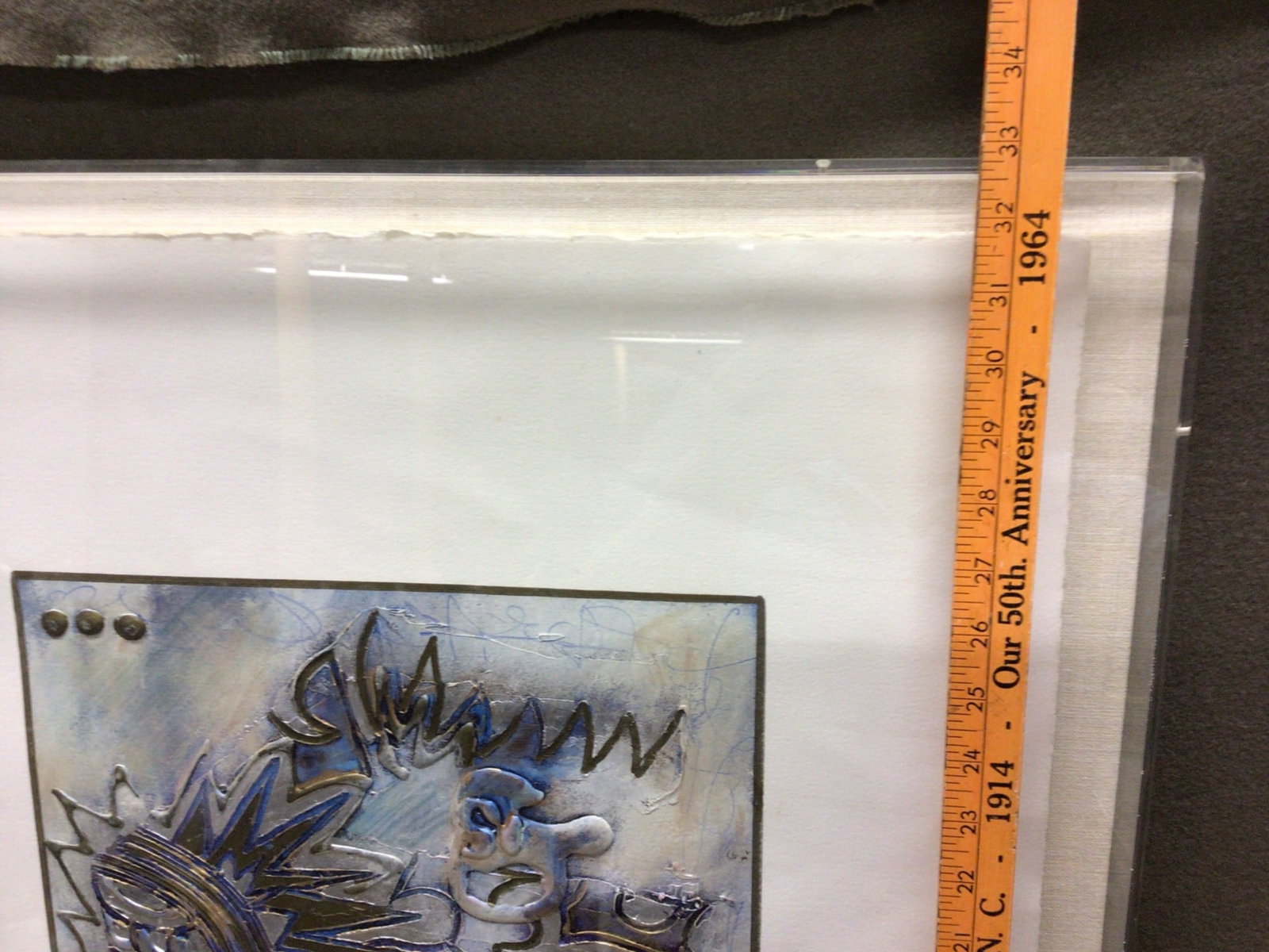 Hand-Painted Mixed Media Artwork Signed 'Fragment' by Unknown Artist - 8