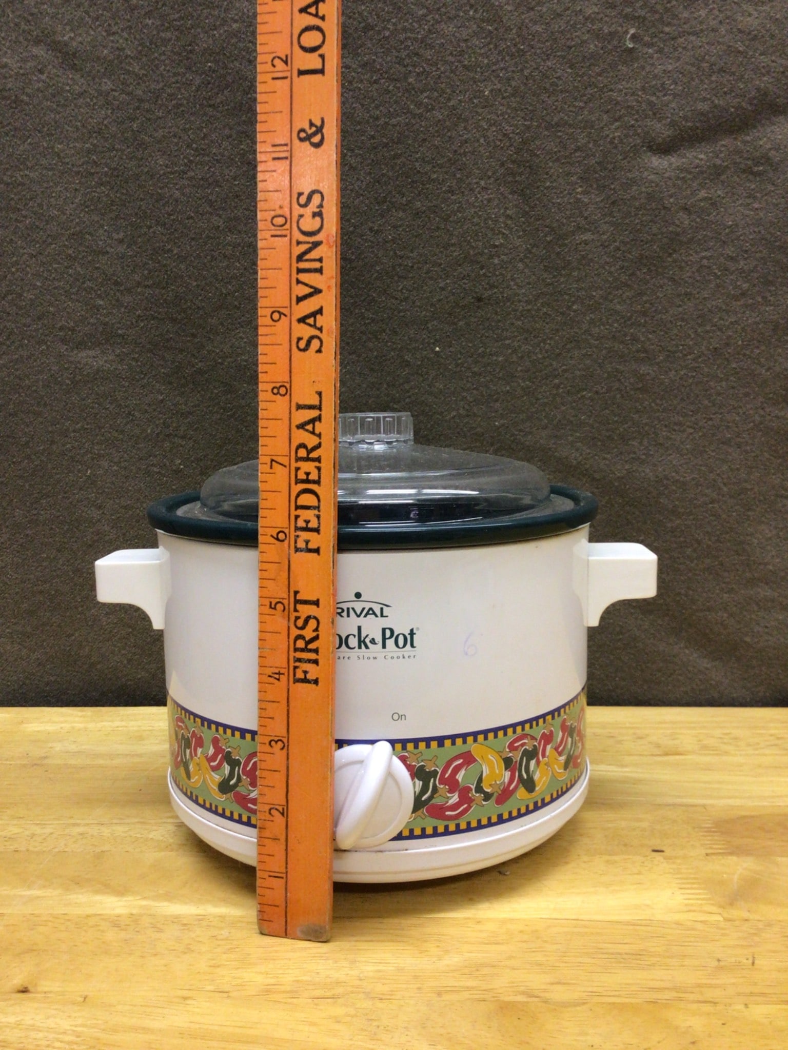 Rival Crock-Pot Slow Cooker Model 3100 With Glass Lid And Floral Detail - 2