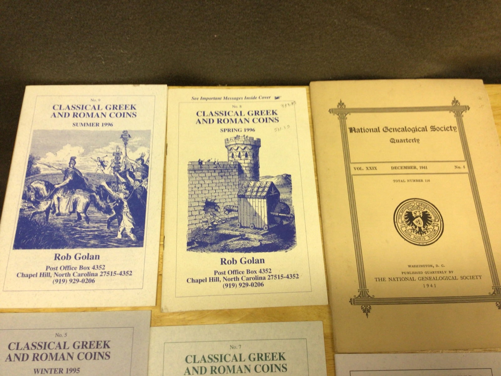 Seven Classical Greek and Roman Coins Catalogs from 1993, 1995, and 1996 - 2