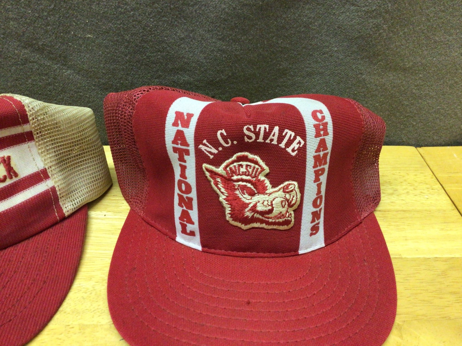 N.C. State Wolfpack Caps Featuring Team Graphics And National Champions Design - 3