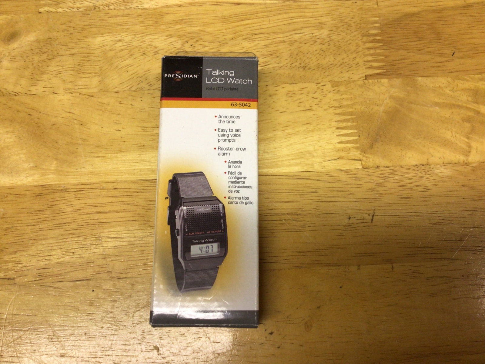 Precision Talking LCD Watch, Model 63-0542, New In Box: This is a Precision Talking LCD Watch, model 63-0542, brand new and sealed in its original packaging. The watch features a digital display with talking functionality, an alarm, and a durable design.