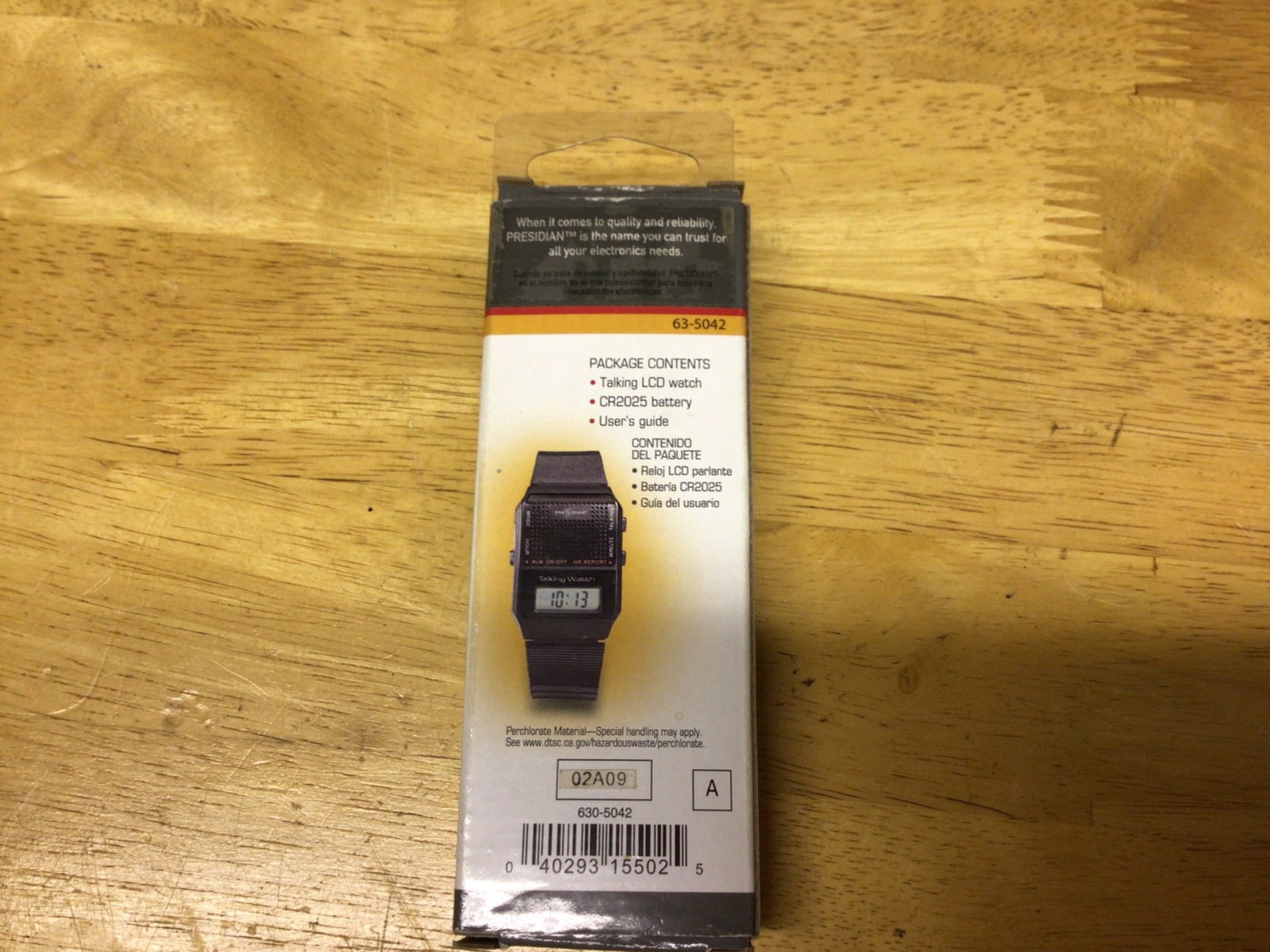 Precision Talking LCD Watch, Model 63-0542, New In Box - 3