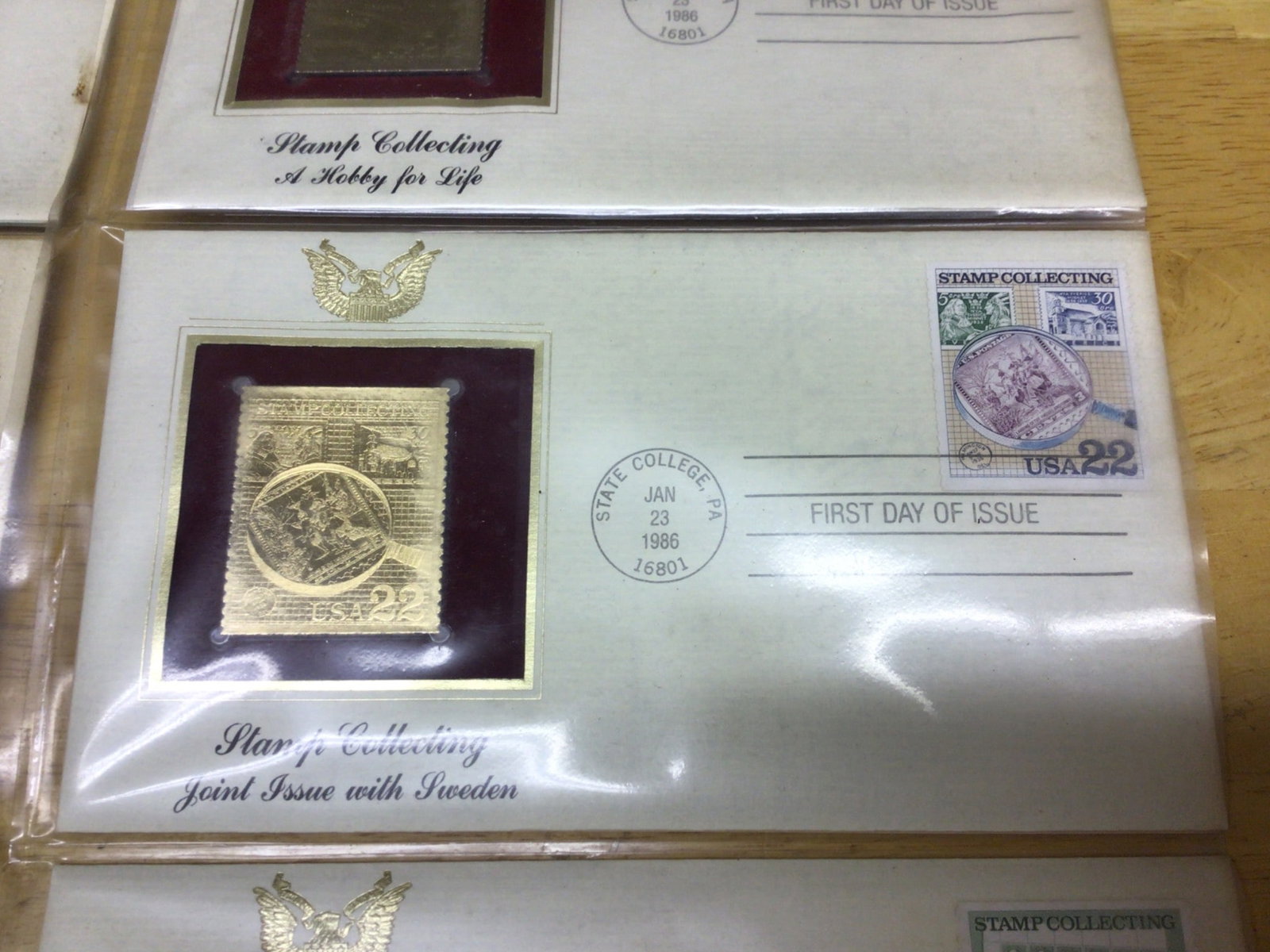 First Day Covers with Inset Gold Replicas (1985-1986) - 11
