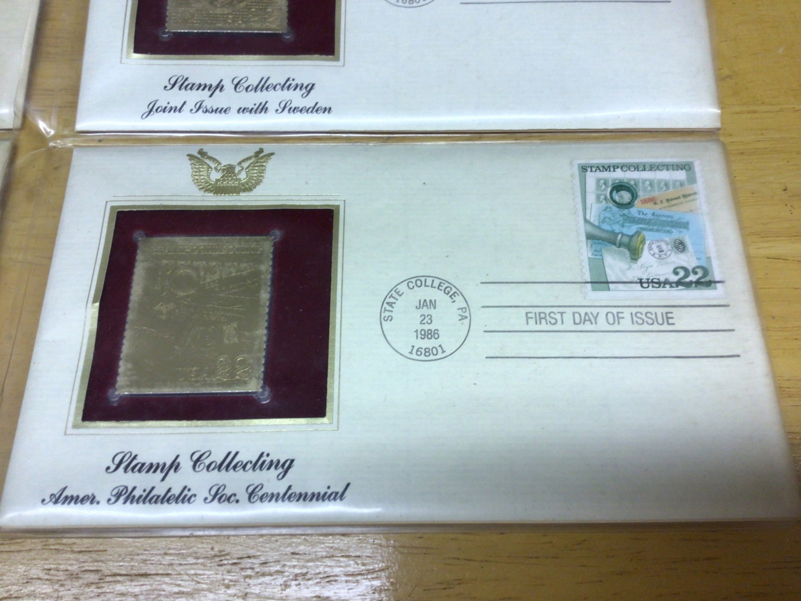 First Day Covers with Inset Gold Replicas (1985-1986) - 12