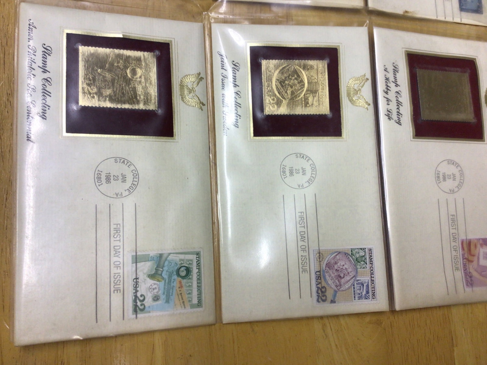 First Day Covers with Inset Gold Replicas (1985-1986) - 3