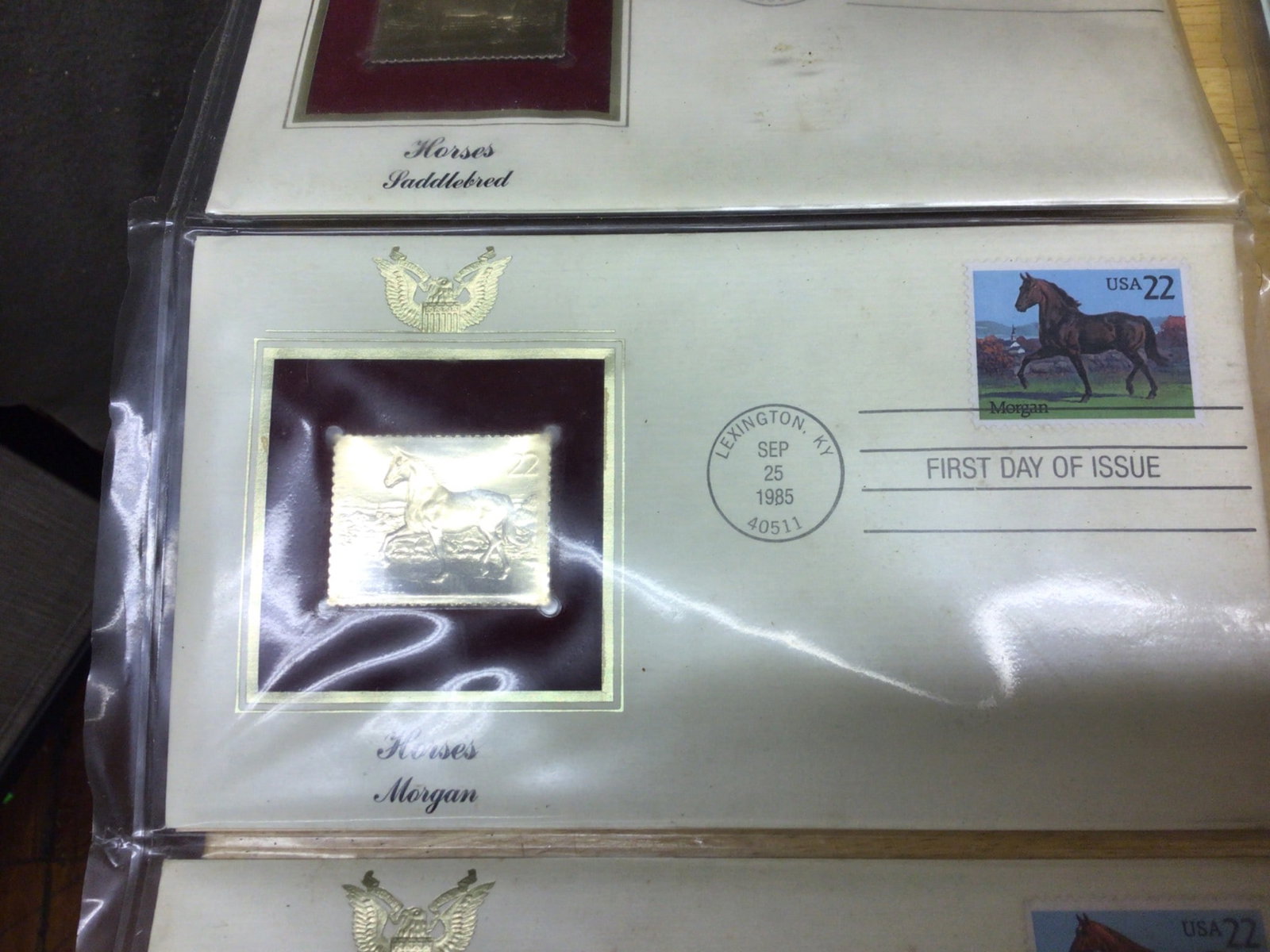 First Day Covers with Inset Gold Replicas (1985-1986) - 5