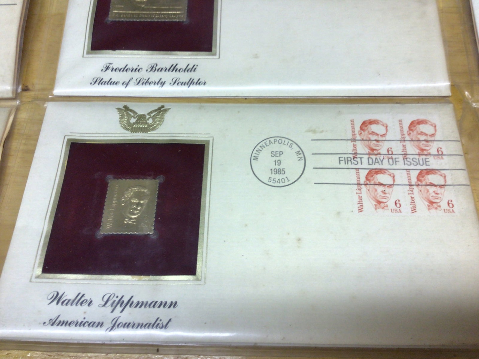 First Day Covers with Inset Gold Replicas (1985-1986) - 9