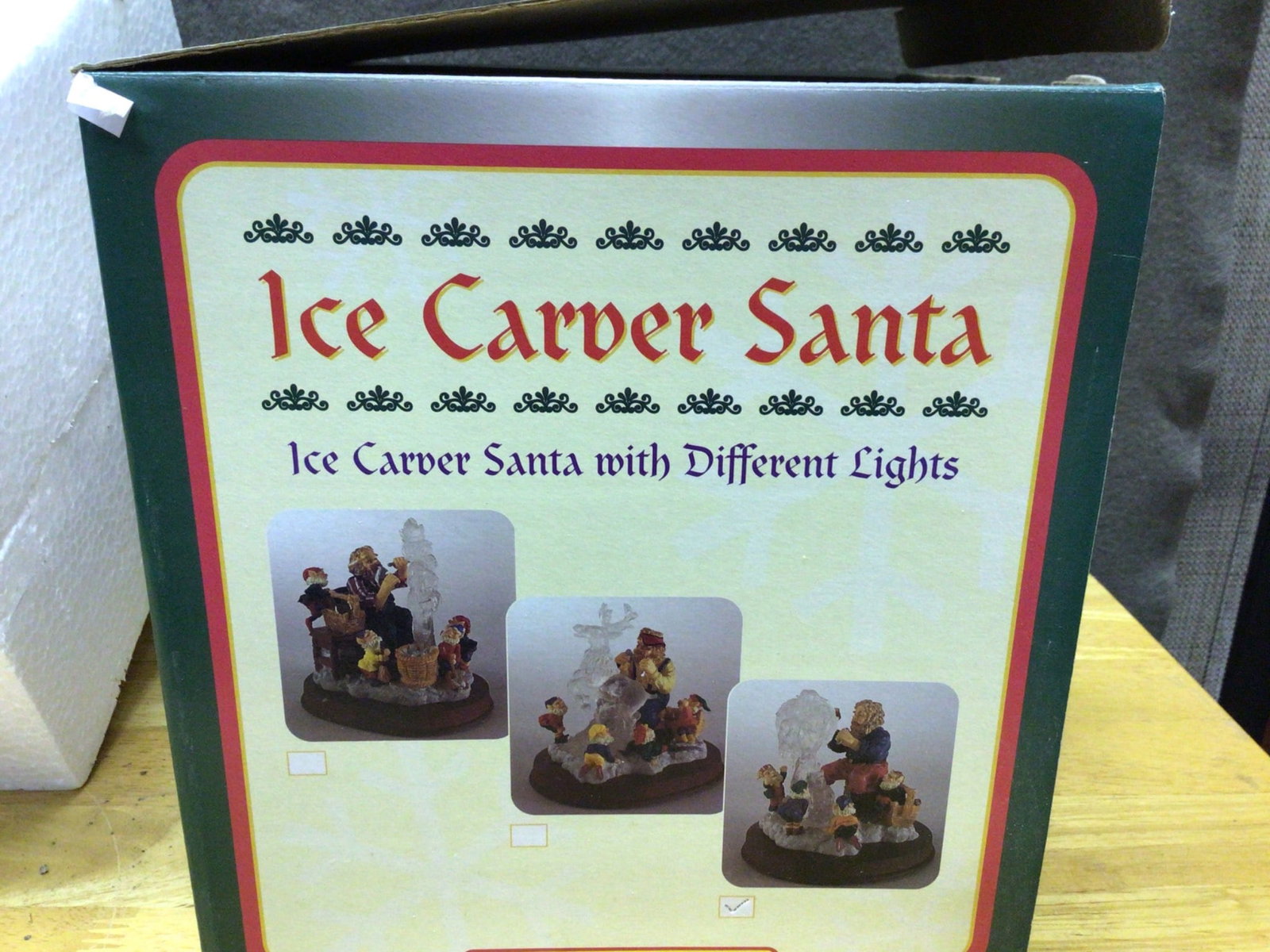 Ice Carver Santa Decorative Figurine With Lights - 5