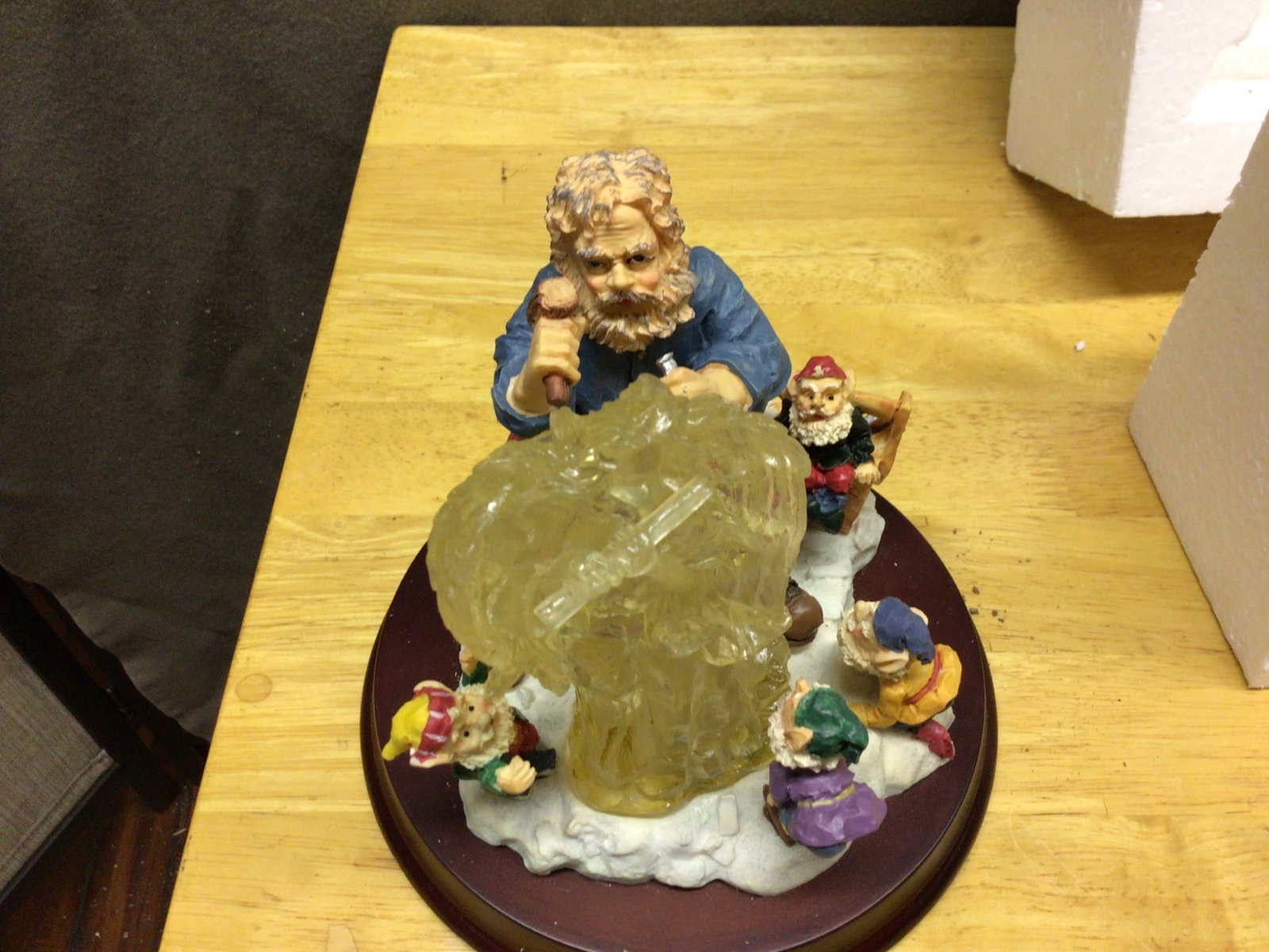 Ice Carver Santa Decorative Figurine With Lights - 7