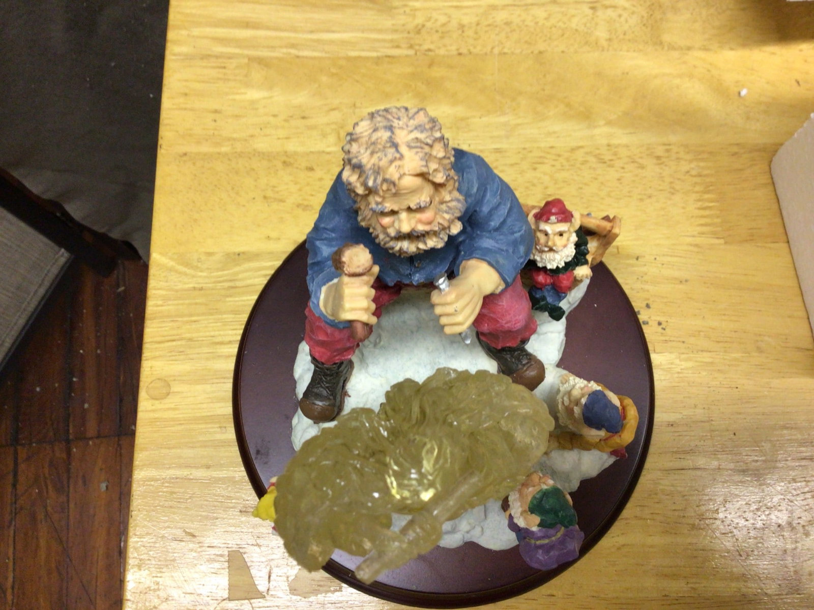 Ice Carver Santa Decorative Figurine With Lights - 8