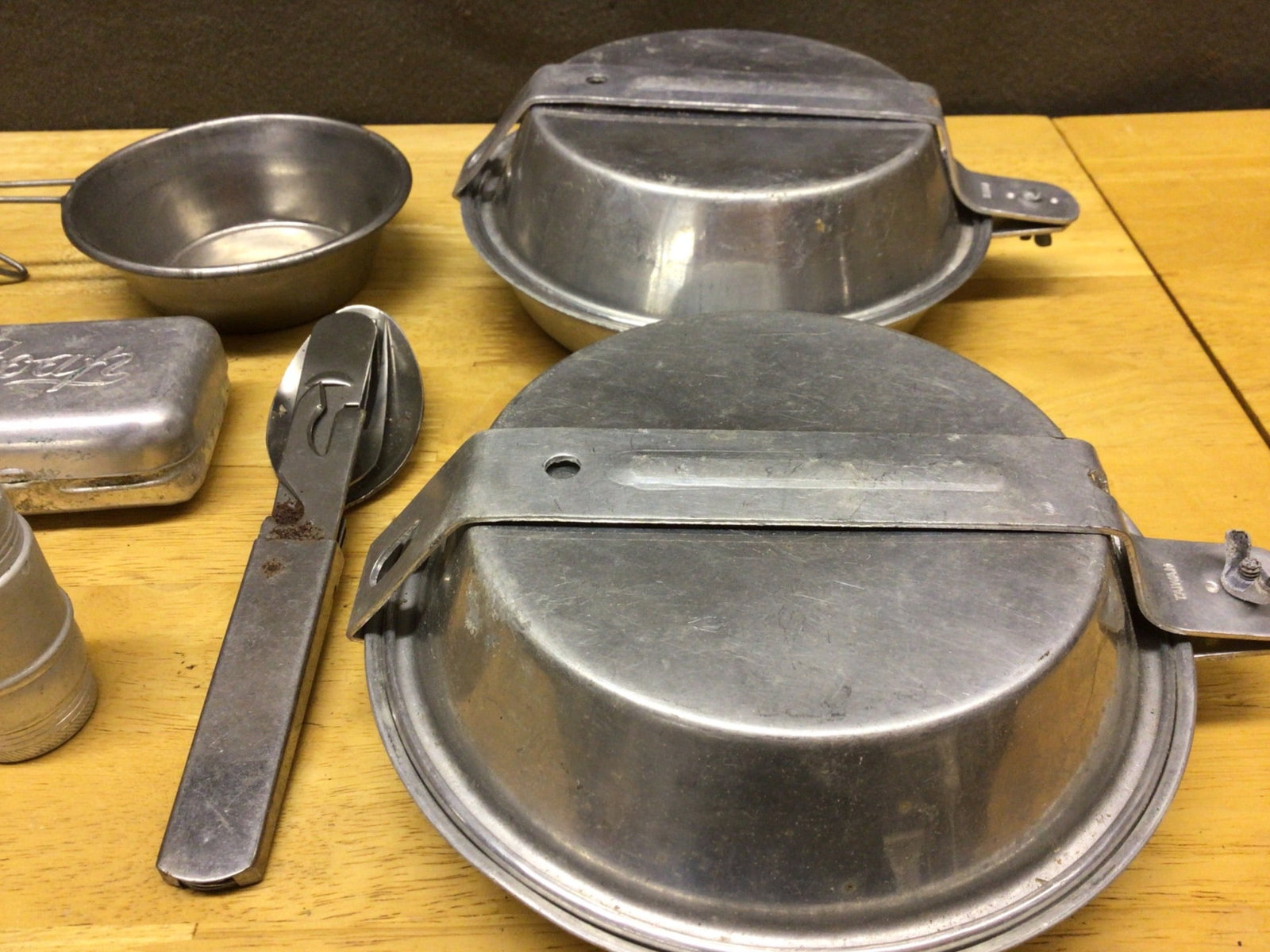 Aluminum Mess Kit with Utensils and Accessories, Never Used - 3
