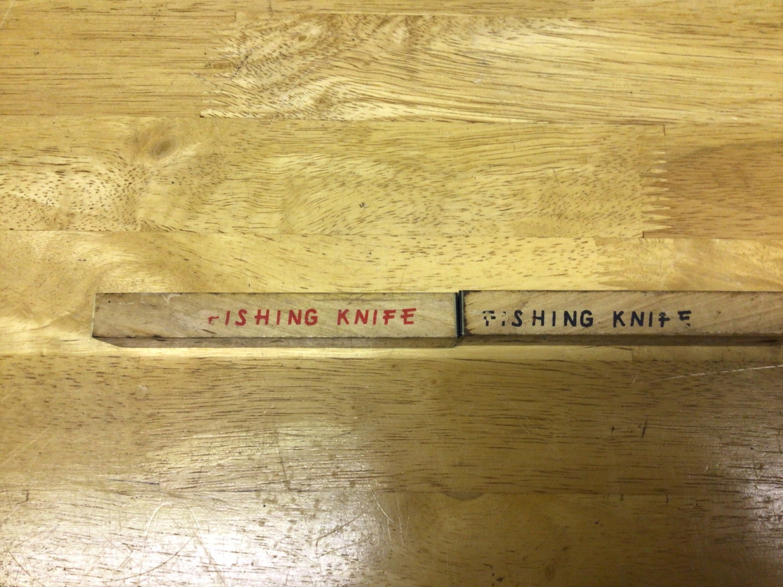 Wooden Fishing Knife with Ruler for Legal and Illegal Length - 3