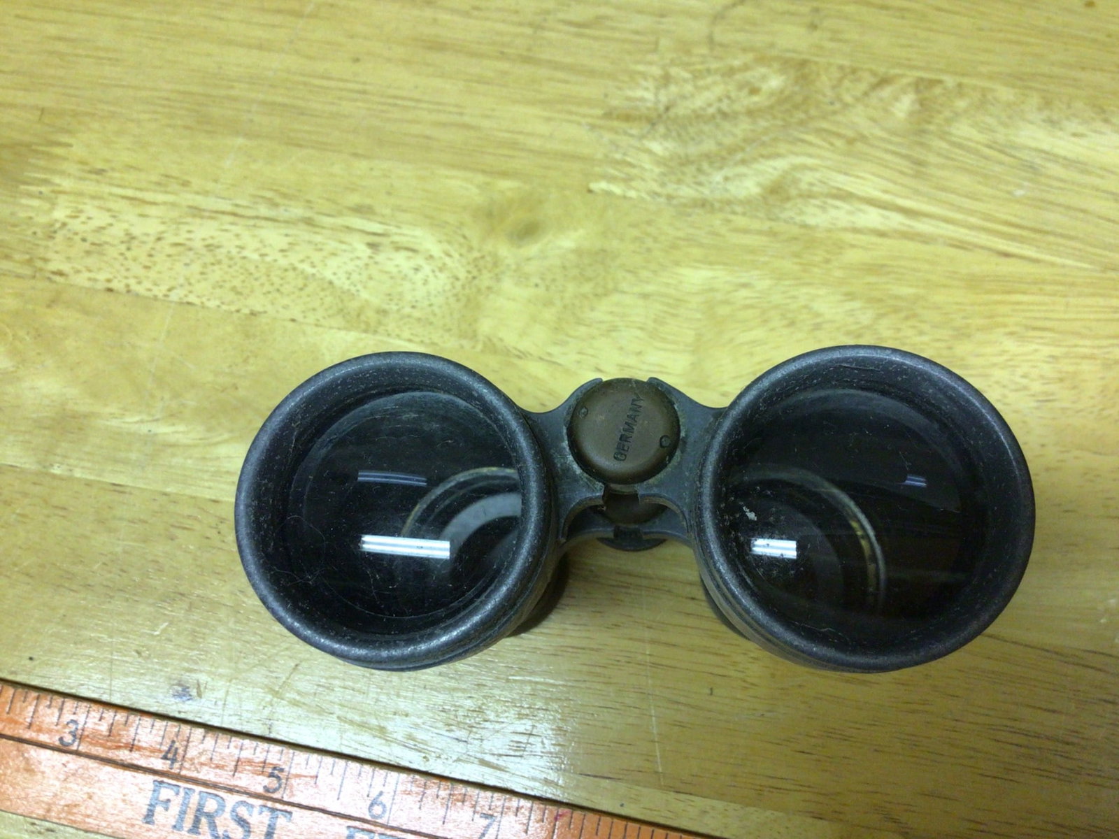 German Metal Binoculars with Central Focus Knob - 5