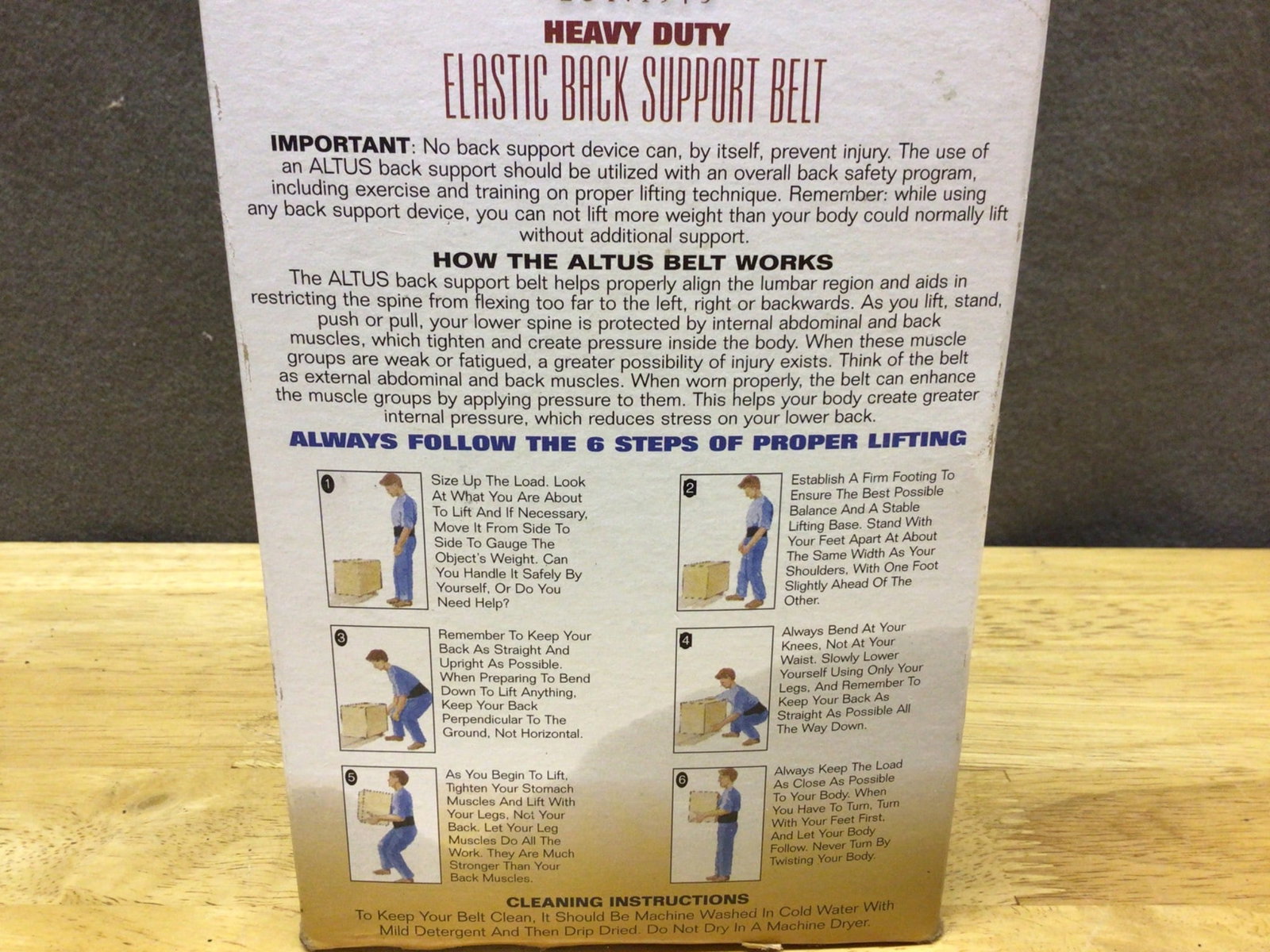 Altus Athletic Heavy Duty Elastic Back Support Belt with Suspenders, Medium, New in Box - 4