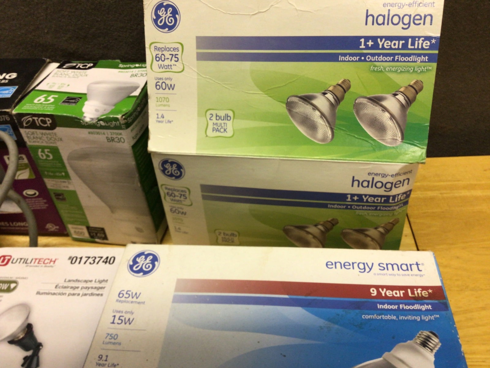 Floodlights by GE, TCP, and Utilitech - 2