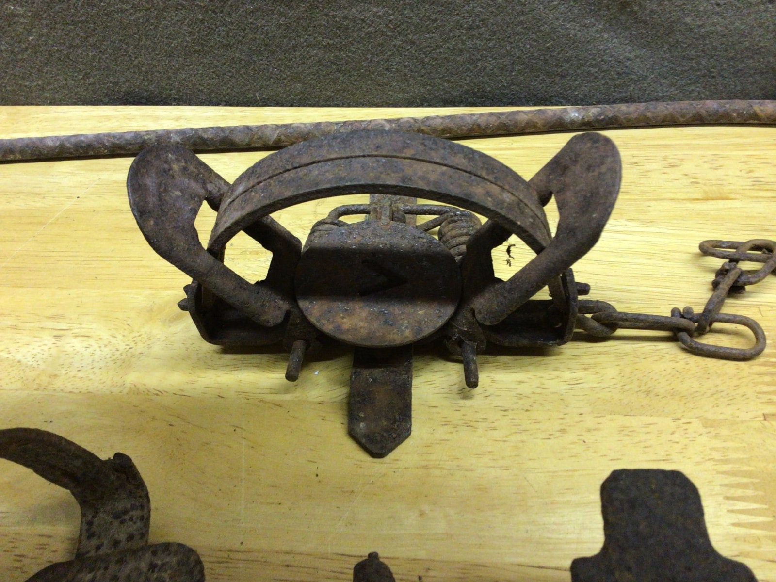 Metal Animal Traps with Chains and Stake, Various Designs and Sizes - 4