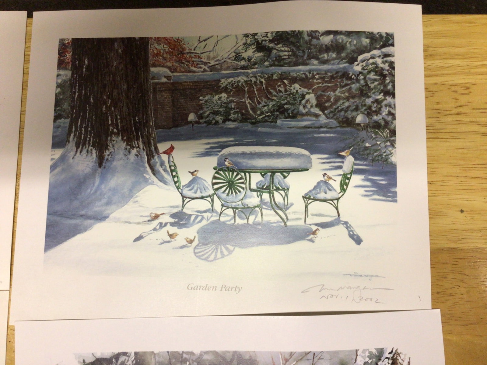 Four Prints by William Mangum Featuring Signed Snowy Landscapes - 5