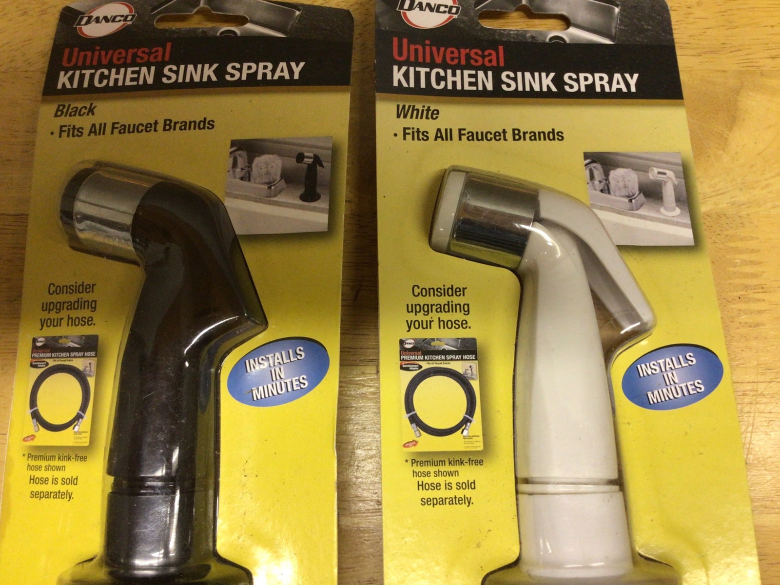 LDR Industries Universal Kitchen Sink Spray - Black & White - Fits All Faucet Brands - 2