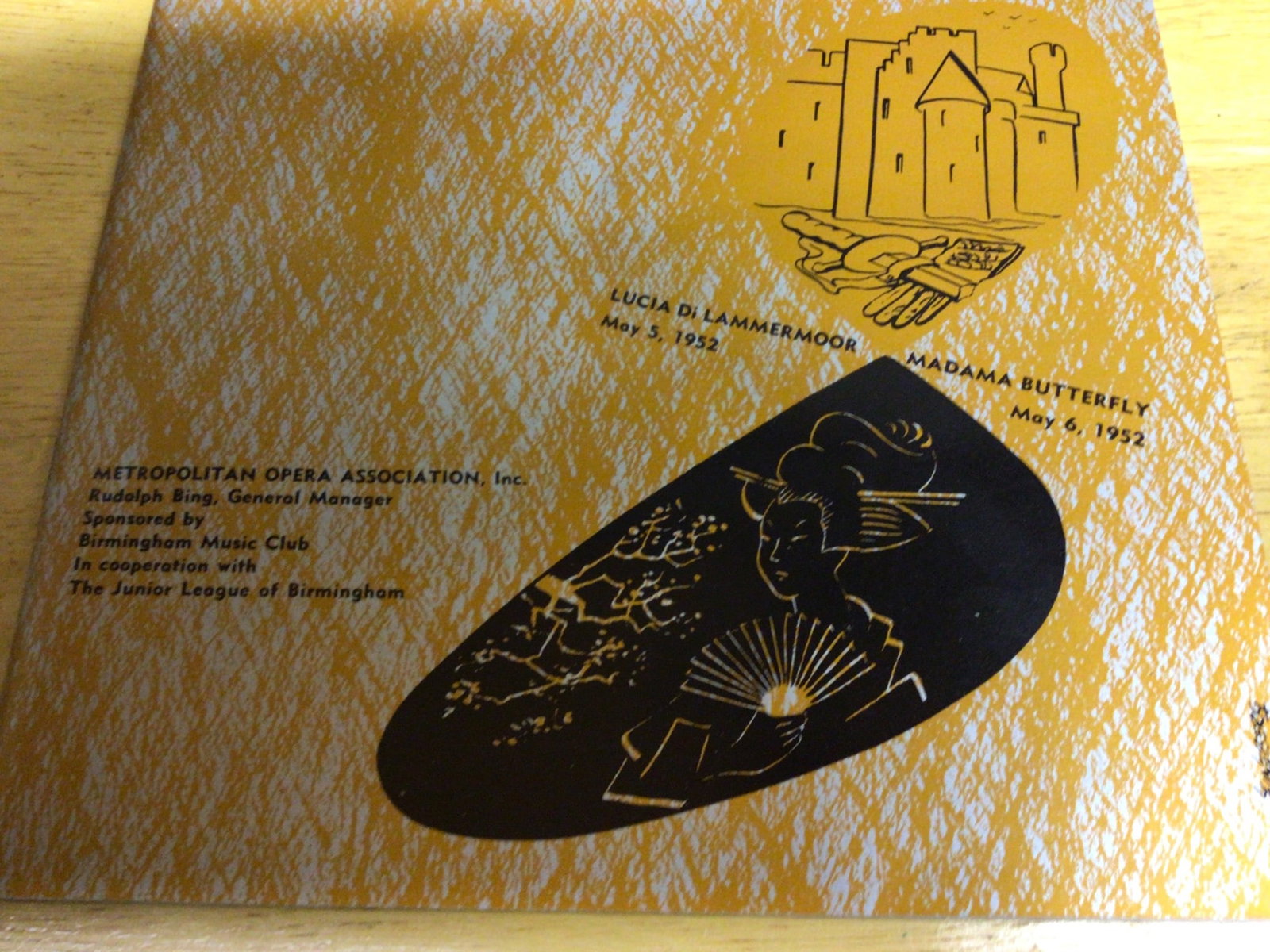 1952 Metropolitan Opera Association Program Featuring Lucia Di Lammermoor and Madame Butterfly - 2