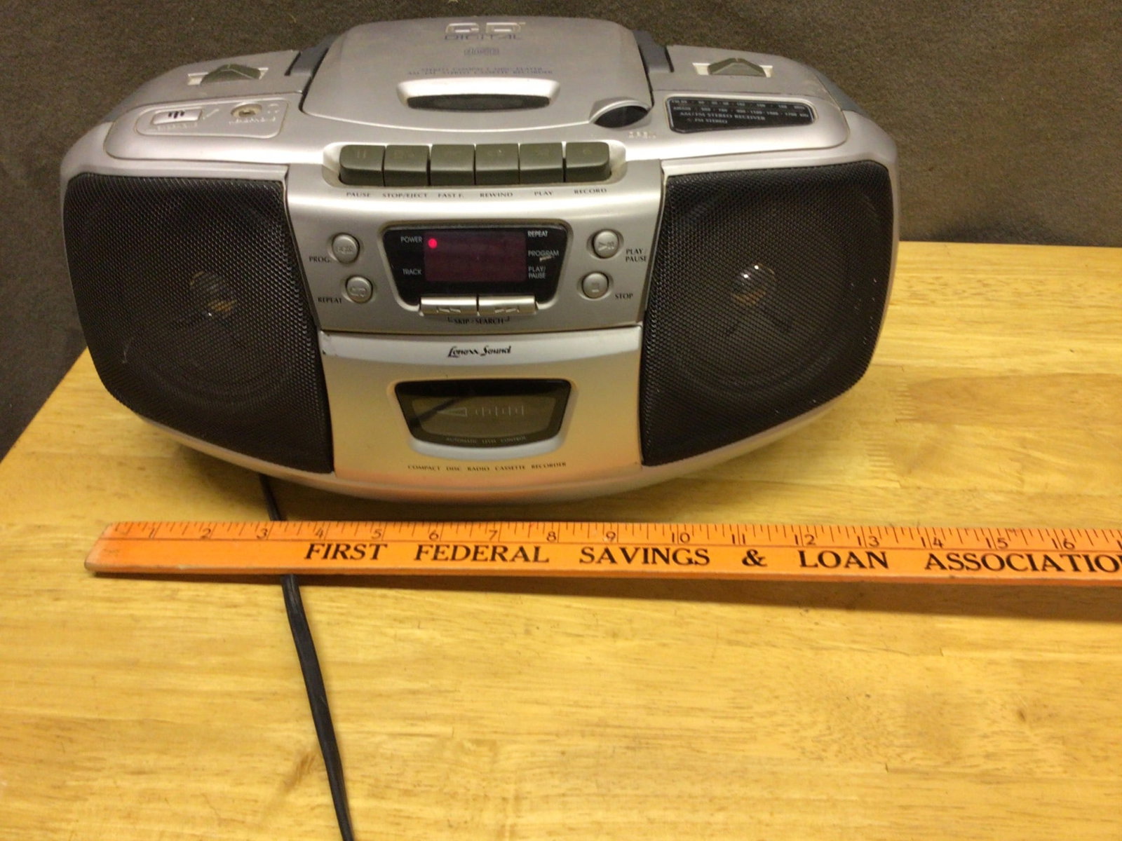 Jensen CD-540 Portable AM/FM Stereo Radio with CD Player and Cassette Recorder - 4