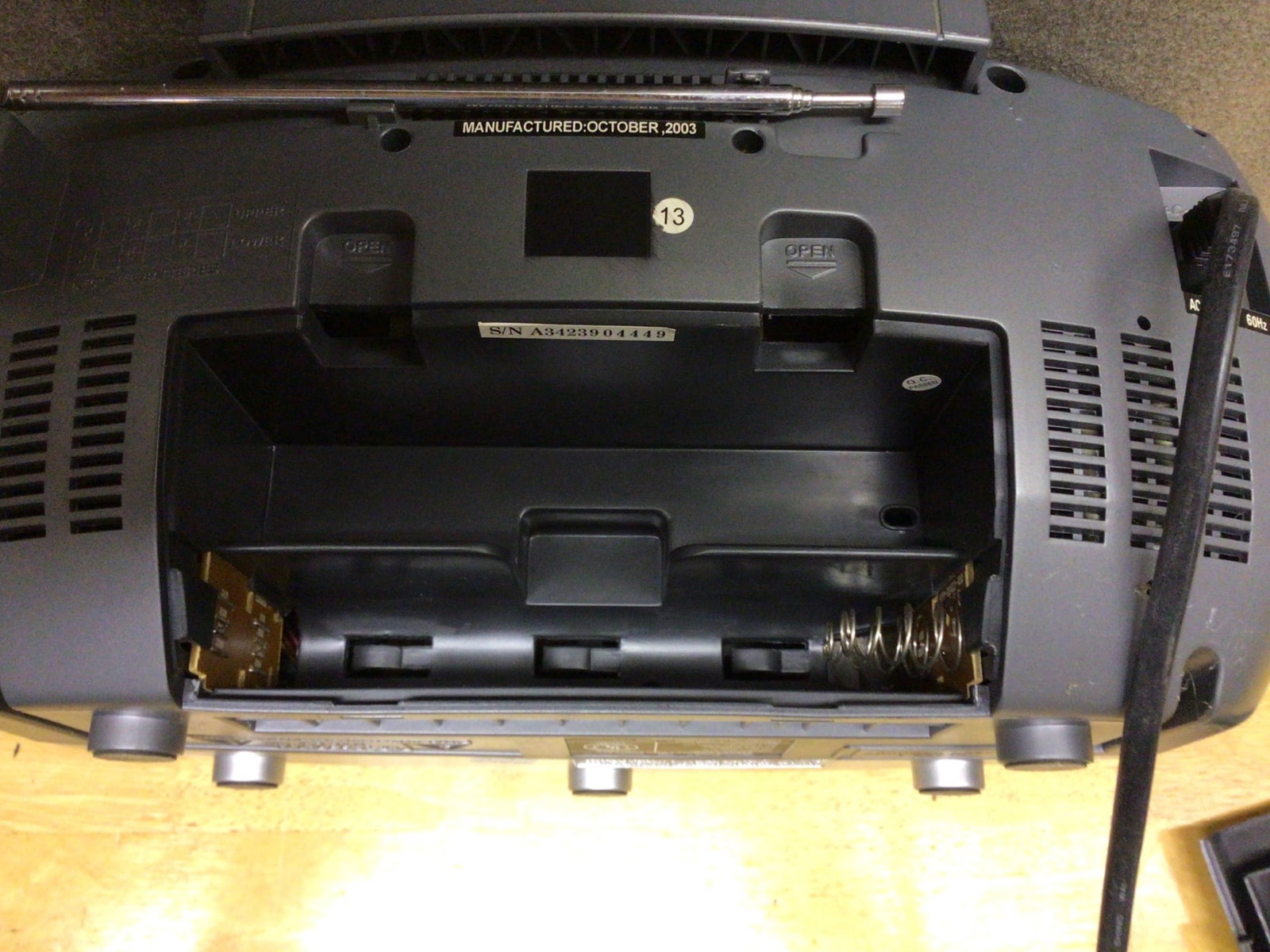 Jensen CD-540 Portable AM/FM Stereo Radio with CD Player and Cassette Recorder - 5
