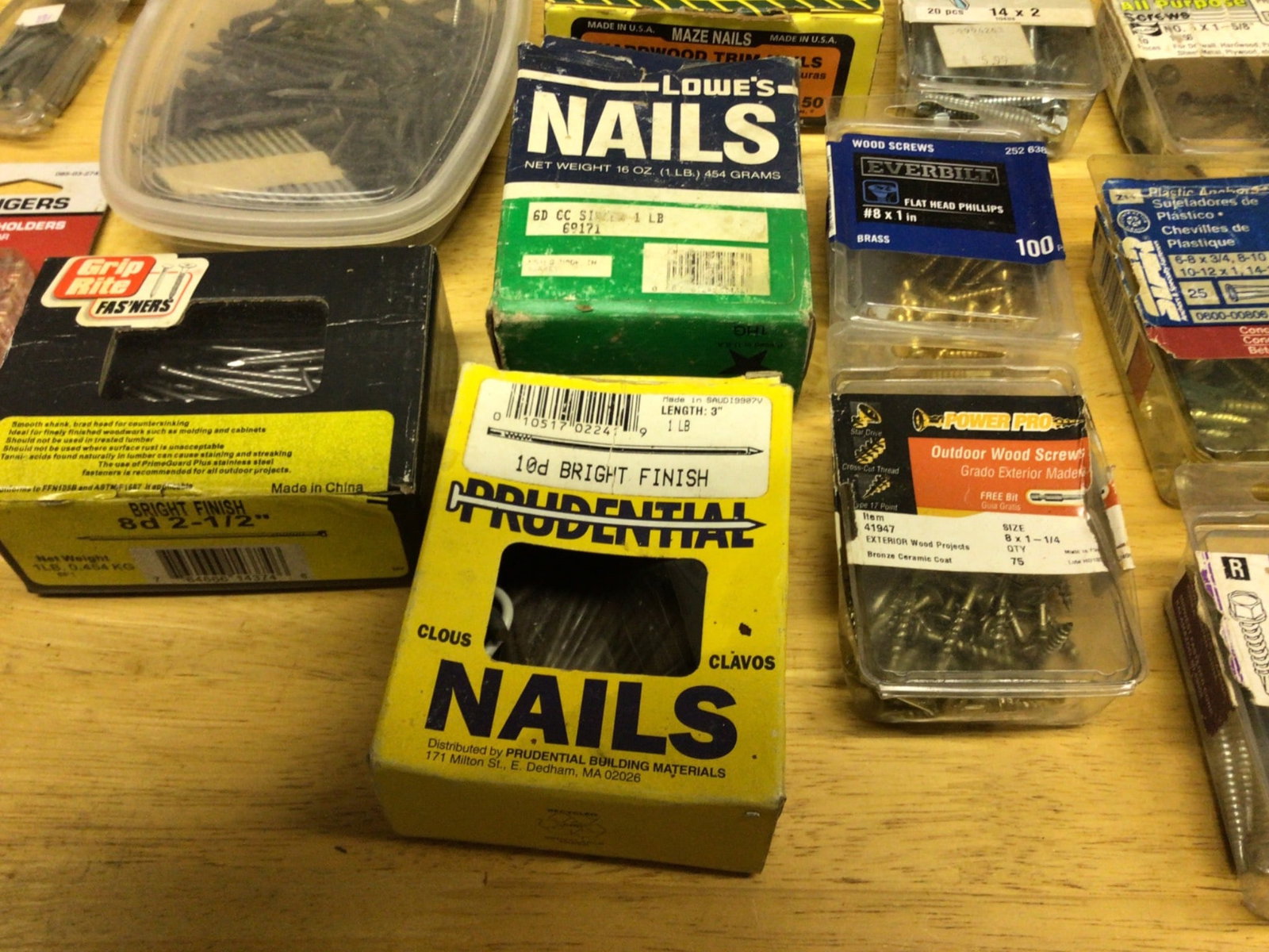 Nails, Screws, and Fasteners Lot - 3