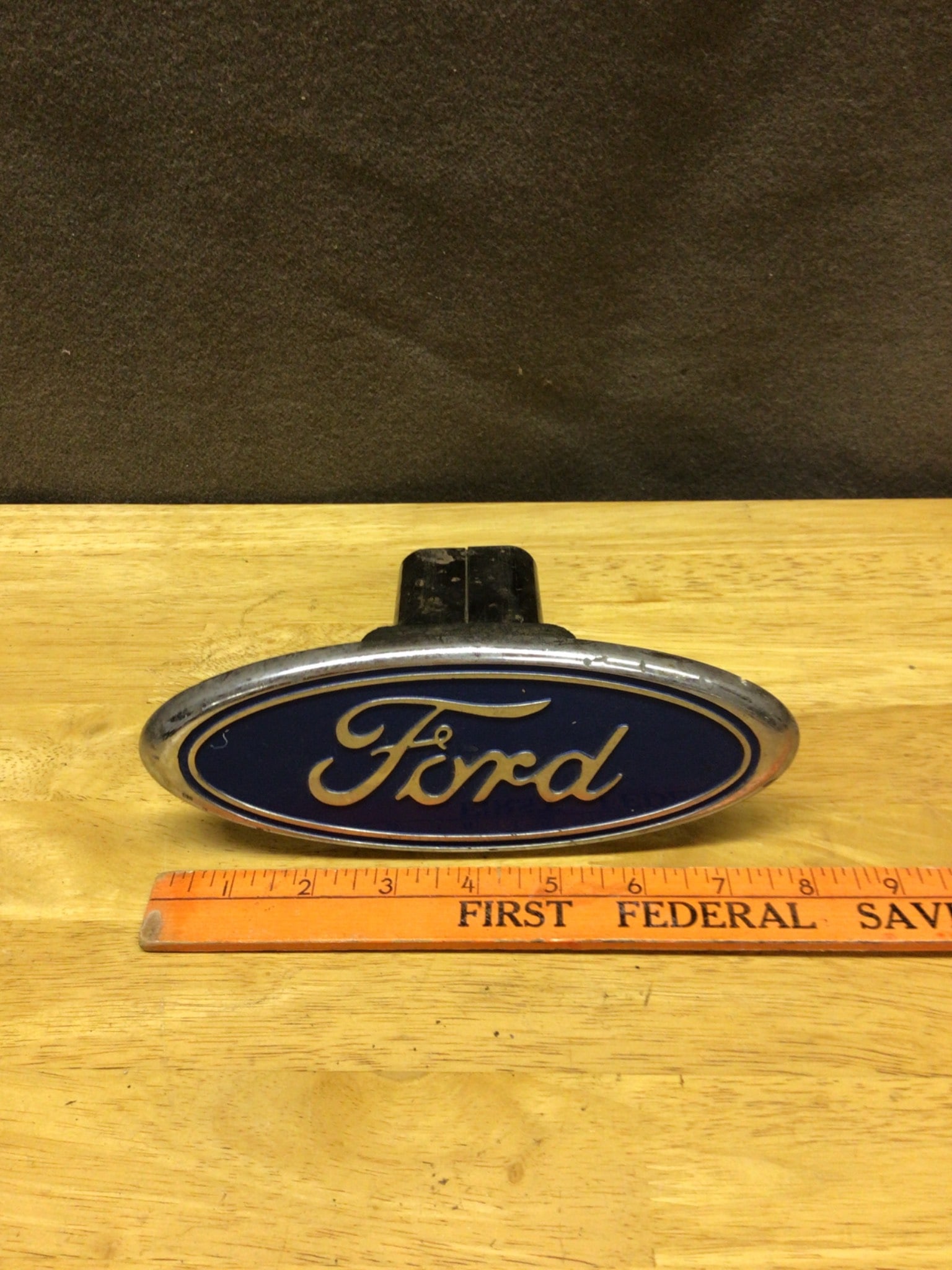 Ford Oval Hitch Cover Emblem With Mounting Piece - 2