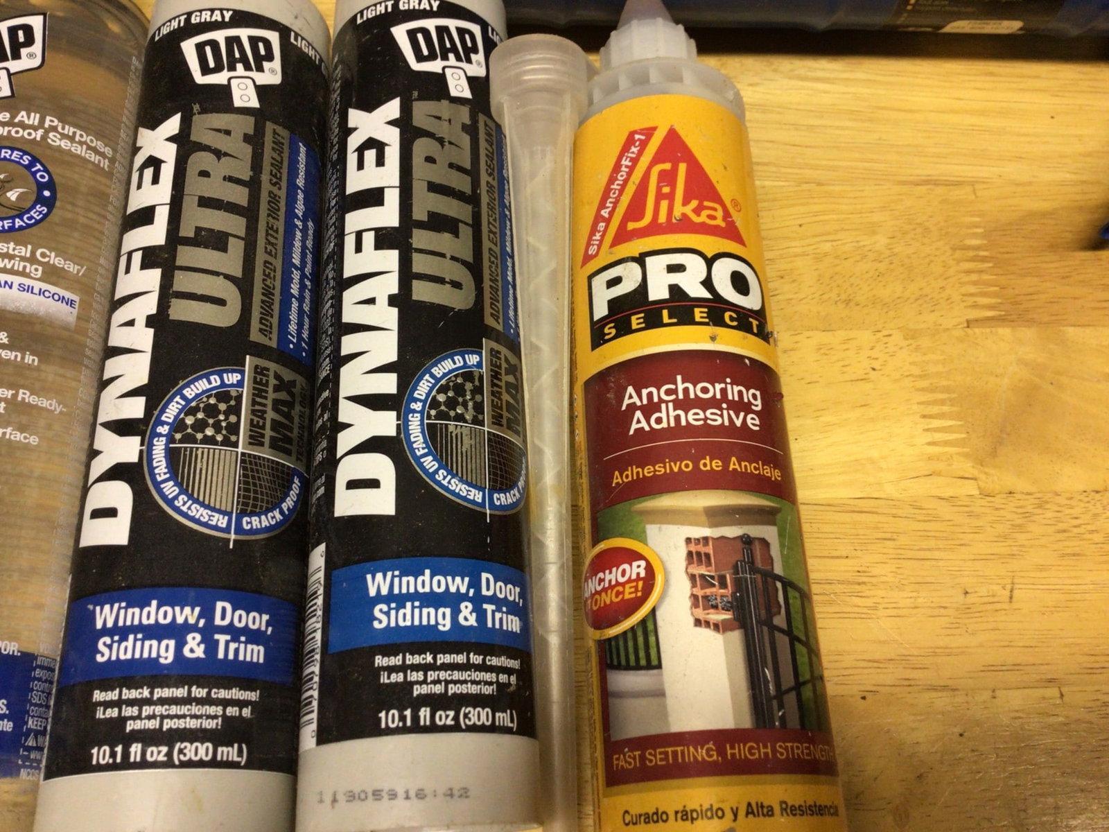 DAP Dynaflex Ultra Sealants, Sika Pro Adhesive & Caulk Gun, Brand New - 4