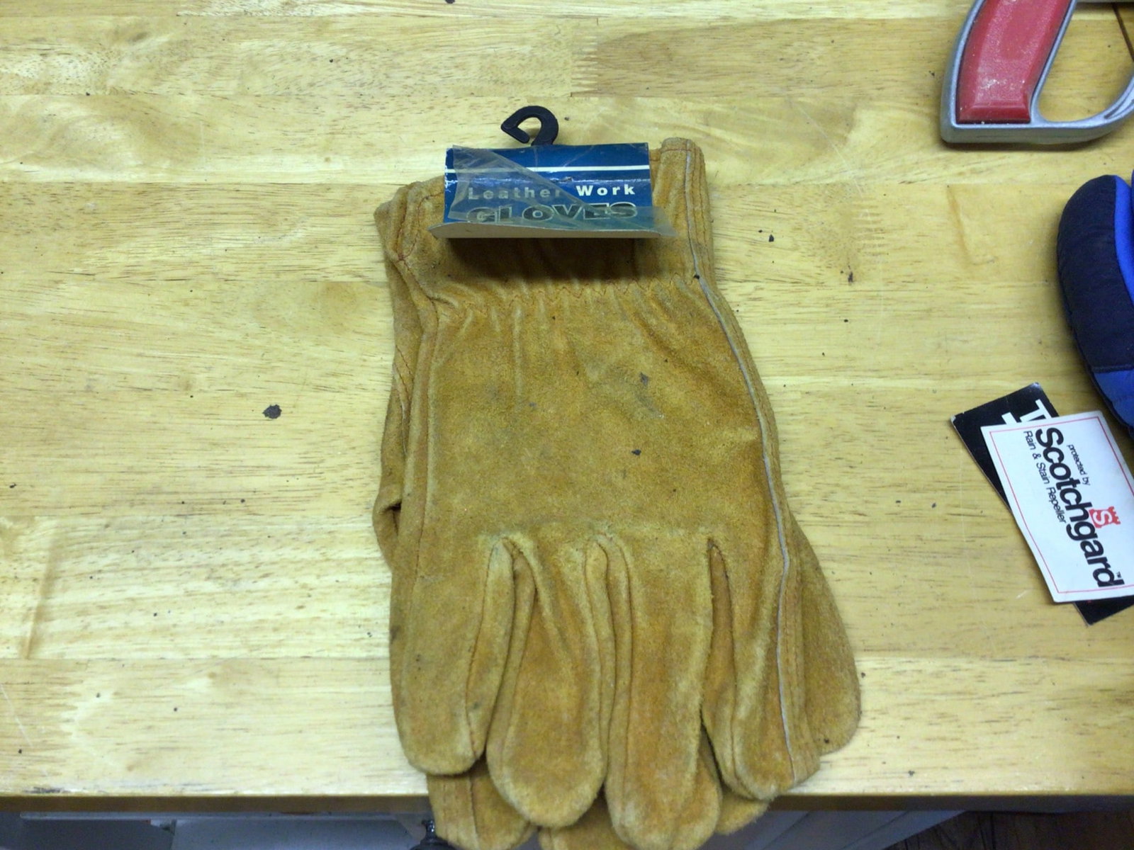 Tools and Accessories Including Liquid Wrench, Gloves, and RIDGID Hacksaw - 3