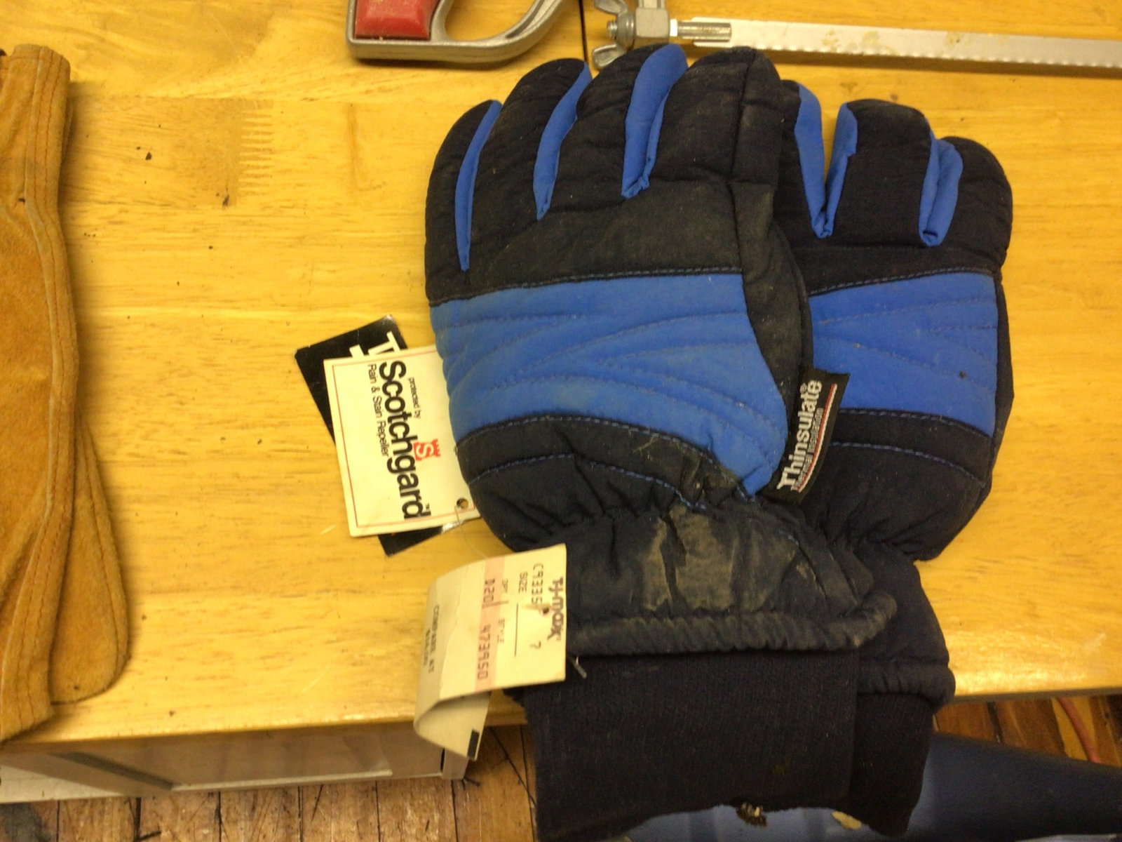 Tools and Accessories Including Liquid Wrench, Gloves, and RIDGID Hacksaw - 4