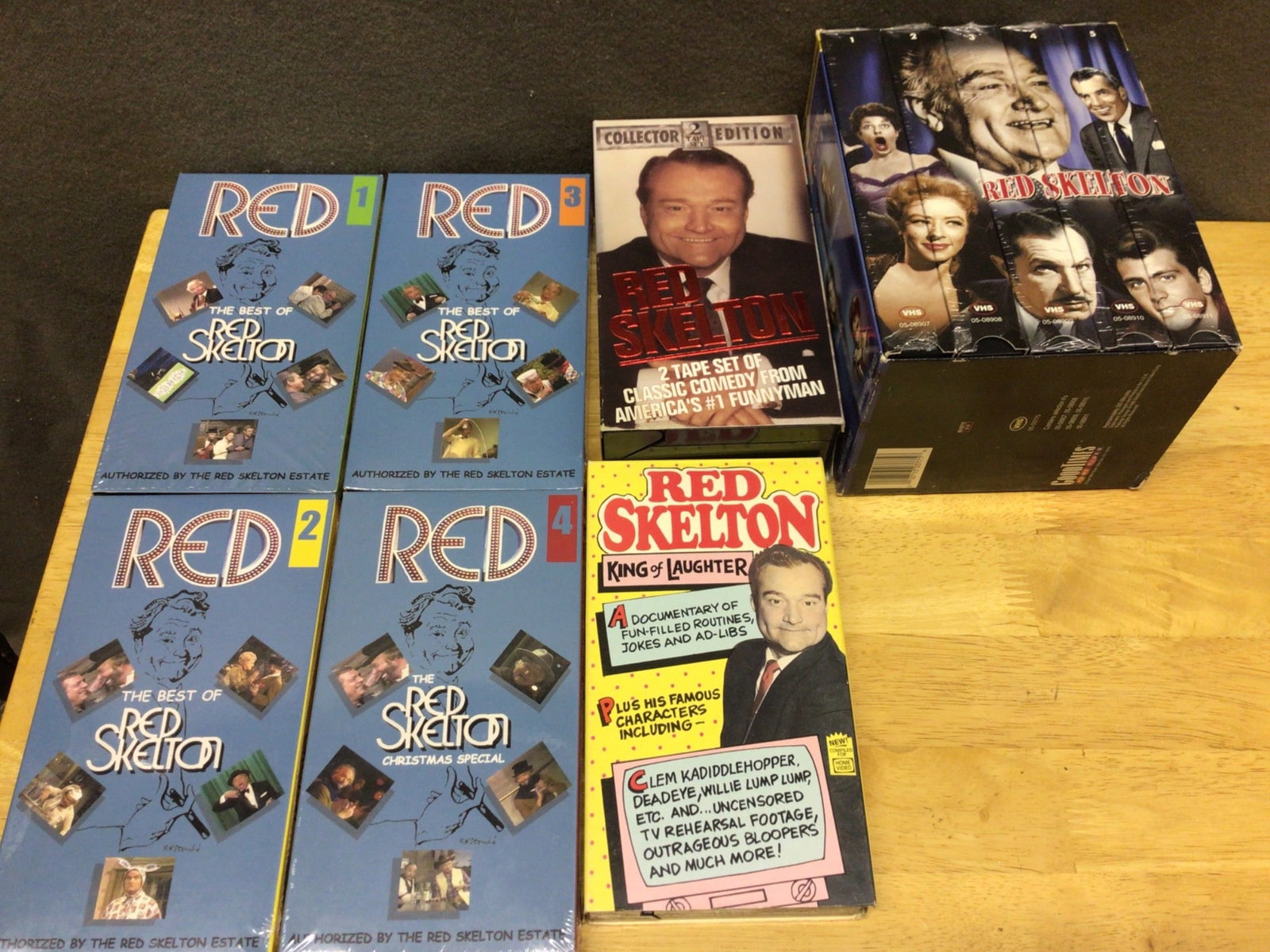 Benny Hill, The Honeymooners, and Red Skelton VHS Box Sets - 8