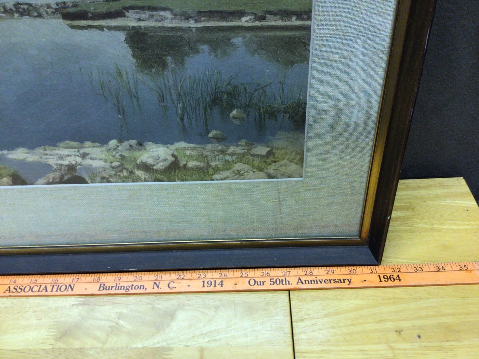 Framed Landscape Painting Depicting Mountain Scene With Signature - 3