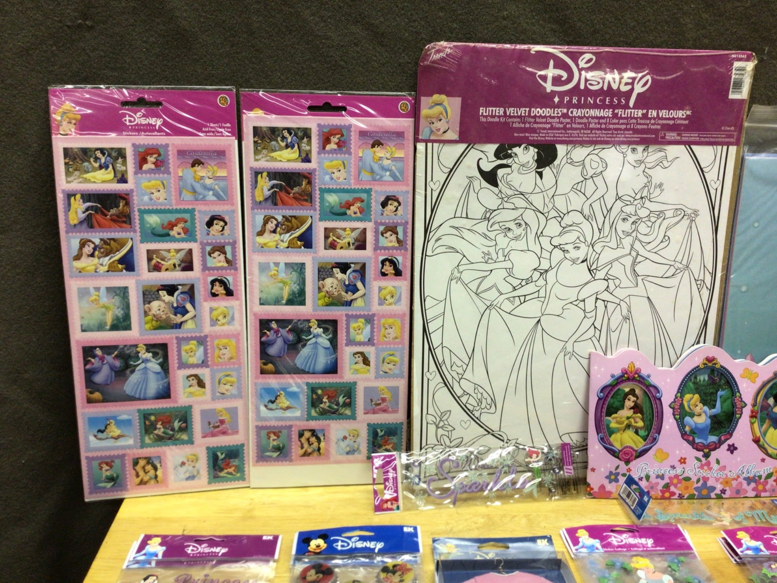 Disney Princess and Mickey Mouse-Themed Crafts, Stickers, and Art Accessories - 2