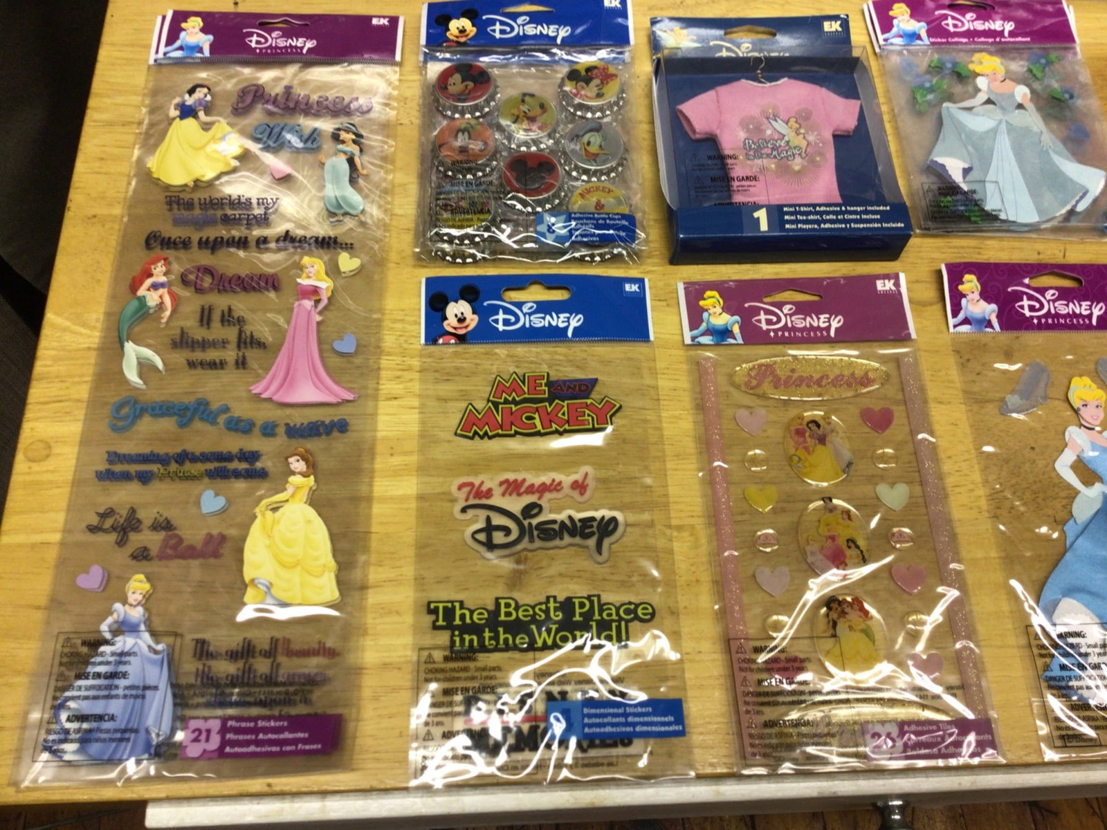 Disney Princess and Mickey Mouse-Themed Crafts, Stickers, and Art Accessories - 3