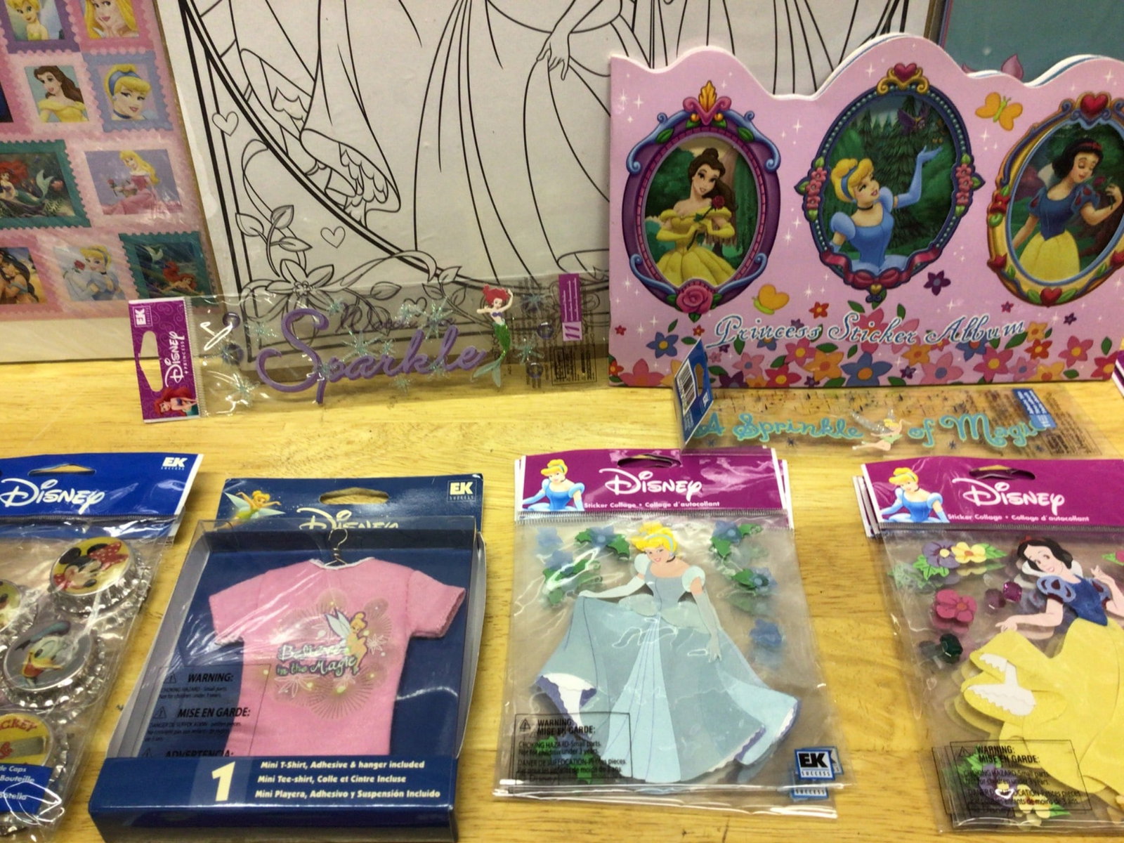 Disney Princess and Mickey Mouse-Themed Crafts, Stickers, and Art Accessories - 8