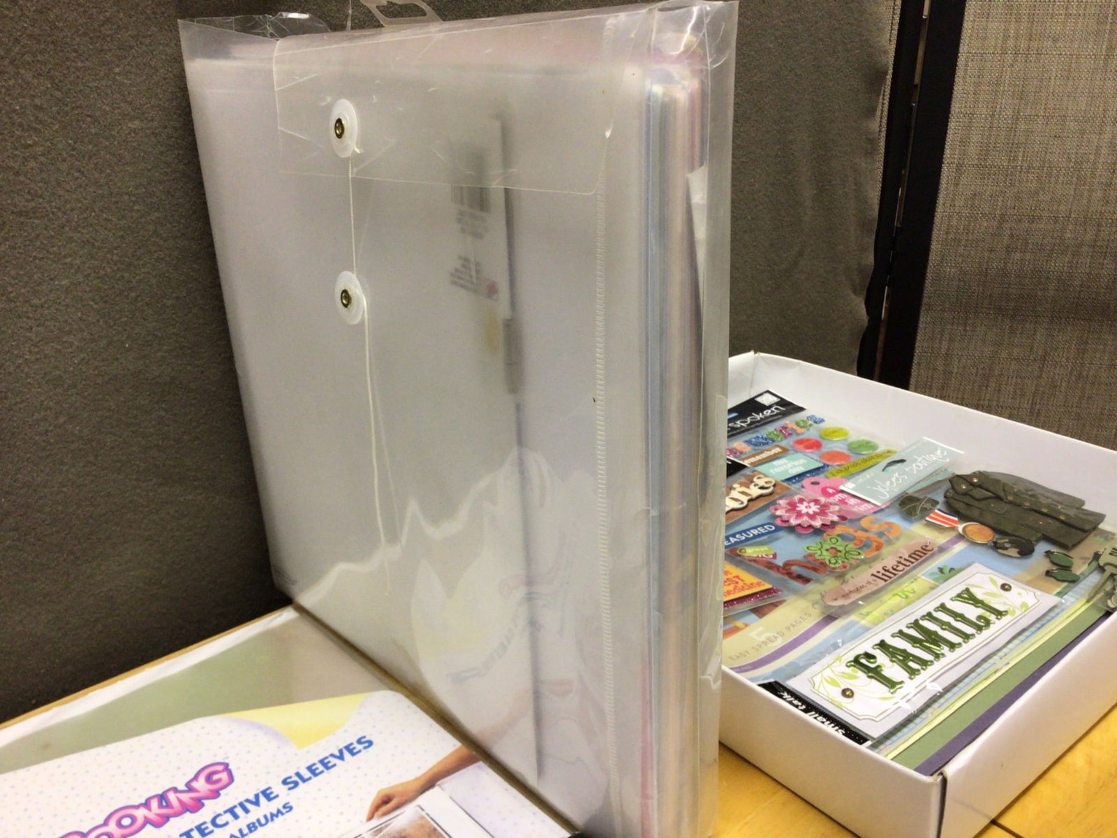 Scrapbooking Supplies Kit with Stickers, Papers, and Protective Sleeves - 6